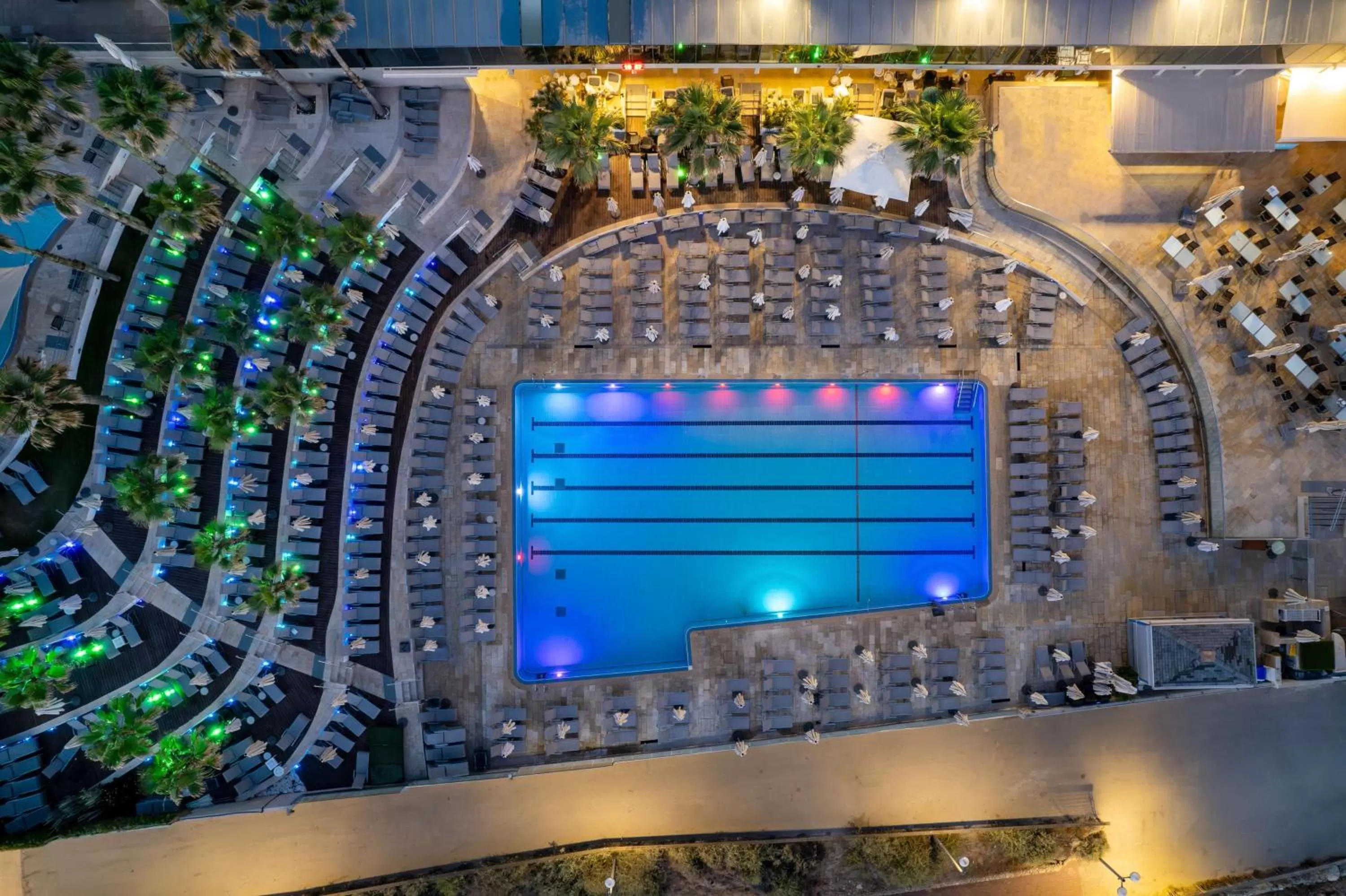 Pool view in Hilton Tel Aviv Hotel
