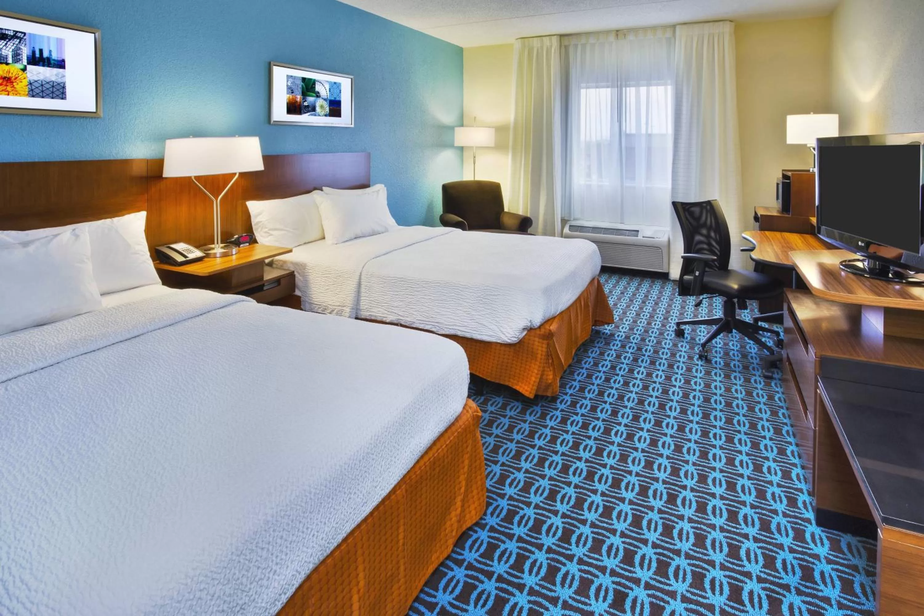 Double Room with Two Double Beds and Adapted Tub - Mobility and Hearing Accessible in Fairfield Inn Owensboro