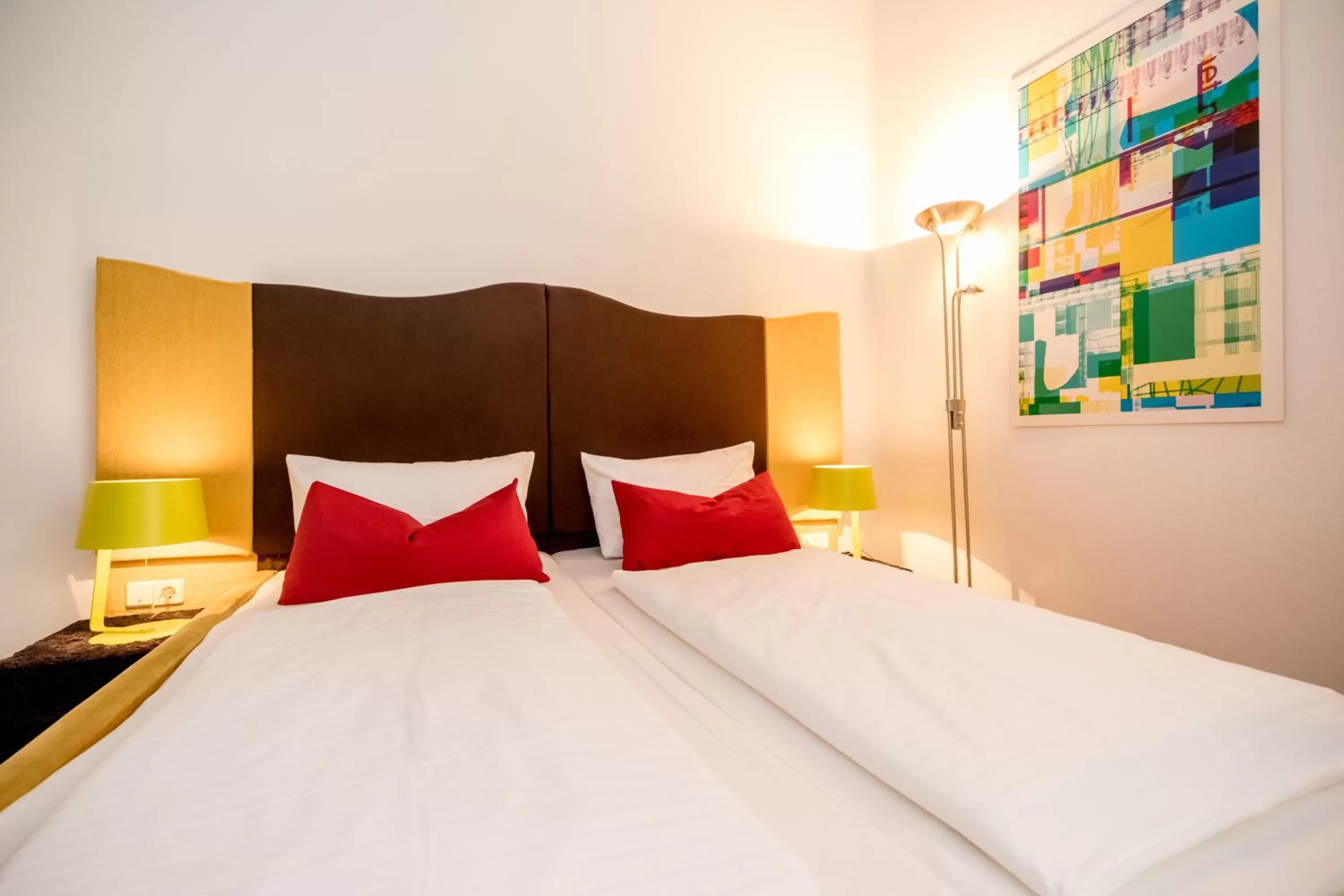 Bed in artHOTEL Magdeburg