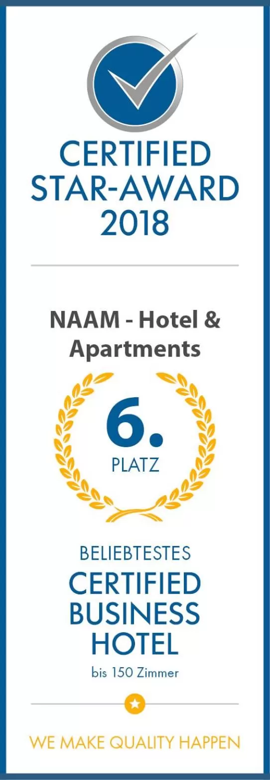 Certificate/Award in Naam Hotel & Apartments Frankfurt City-Messe Airport