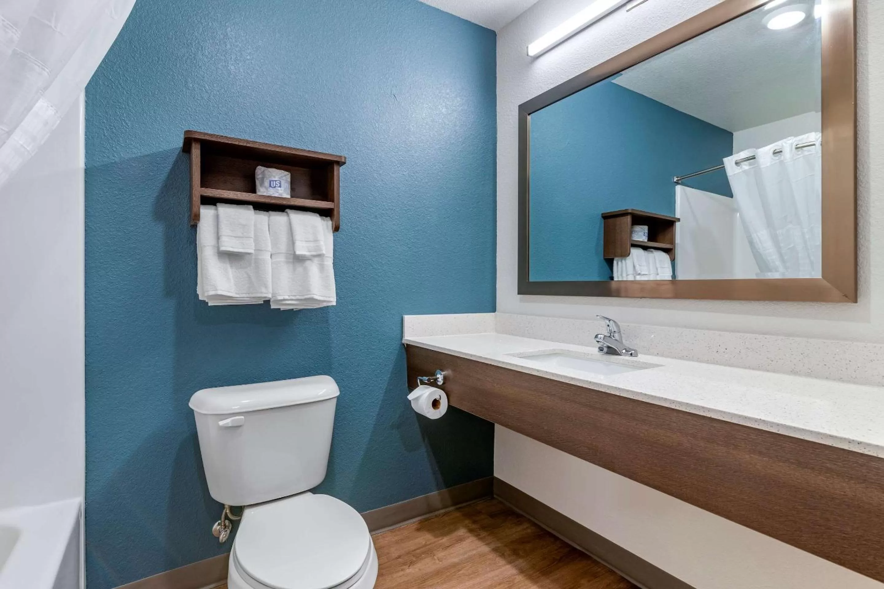 Bathroom in WoodSpring Suites Brunswick