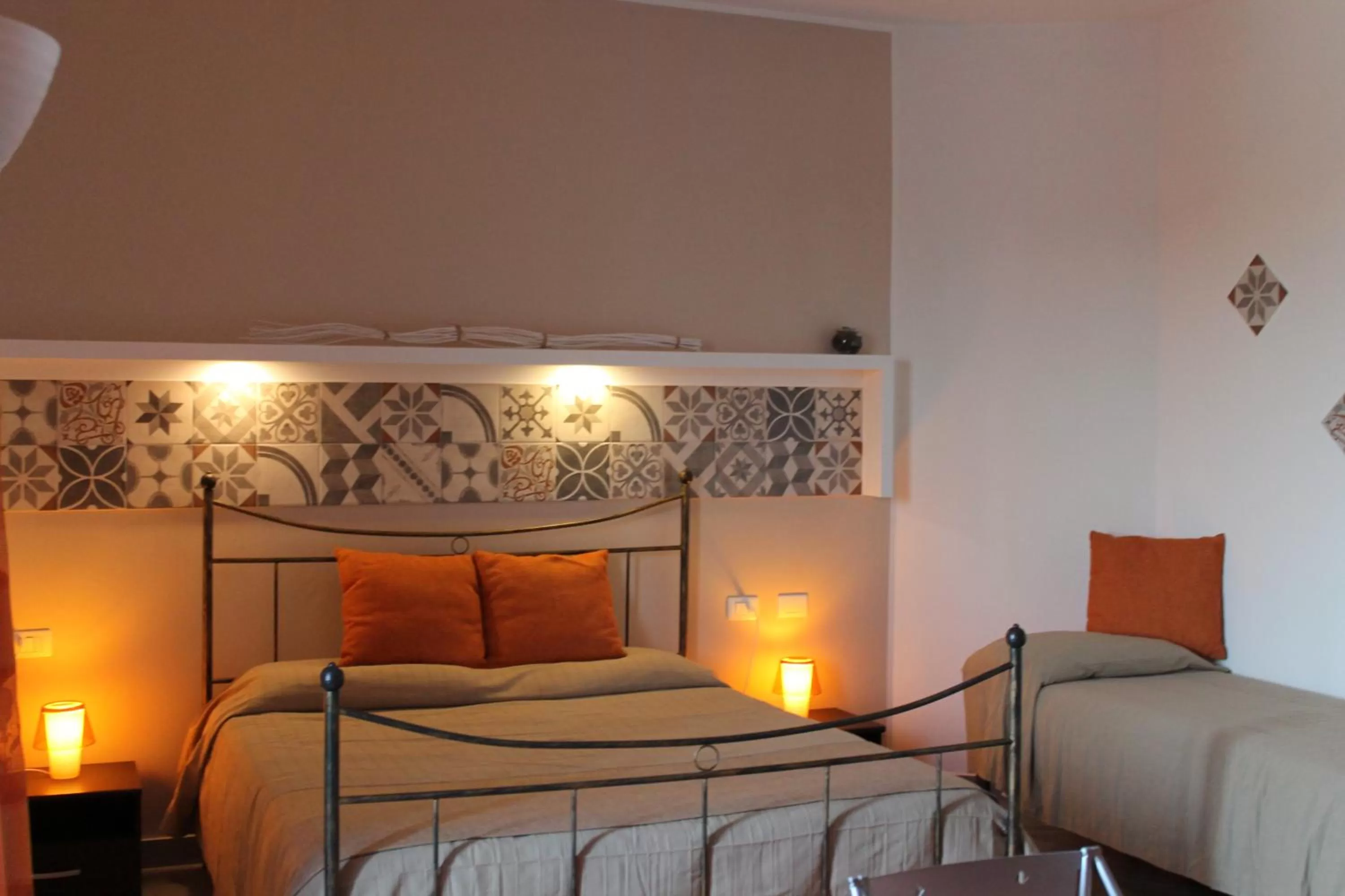 Bed in Signorino Eco Resort & Spa