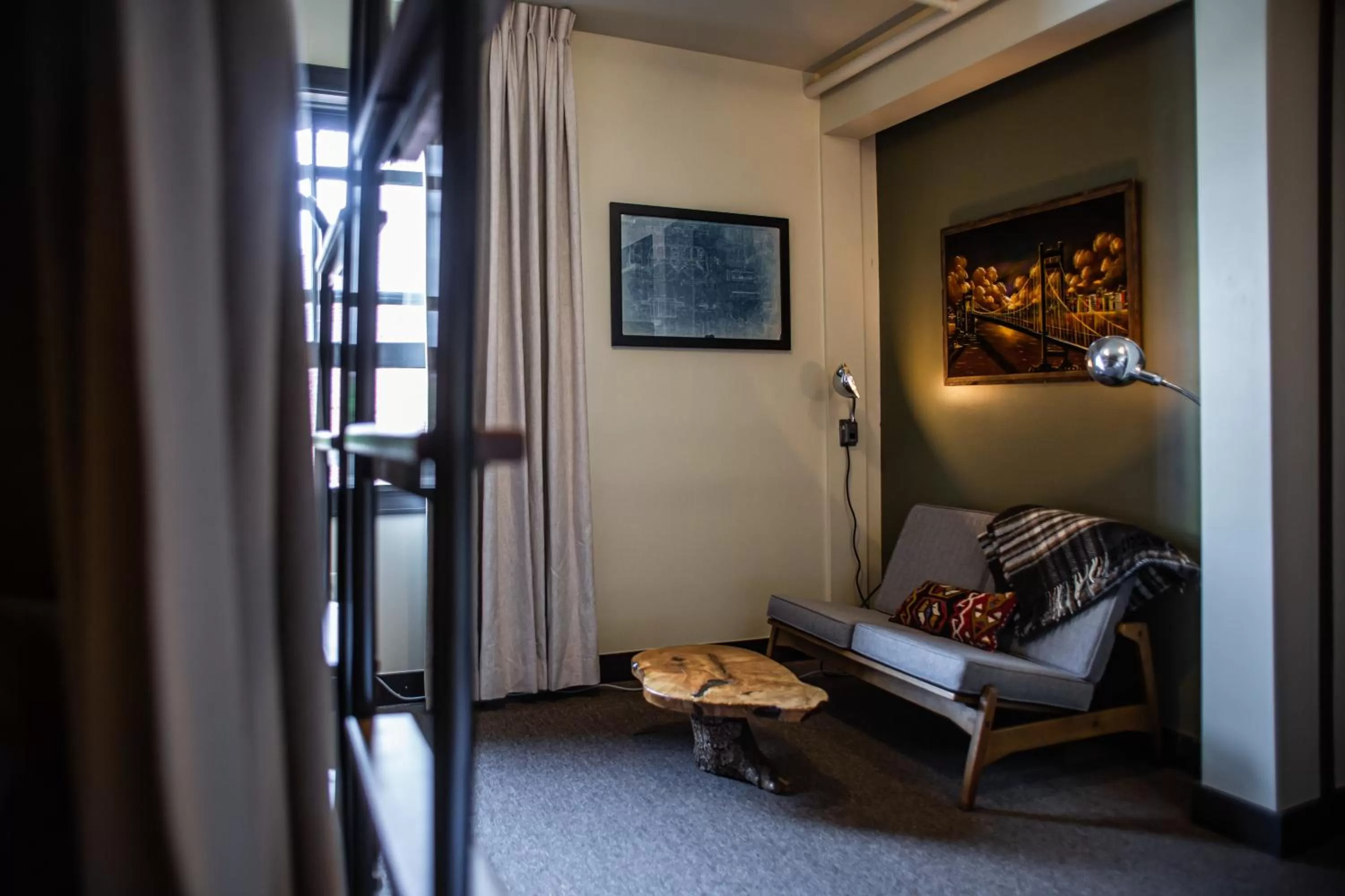 Seating area in KEX Hotel