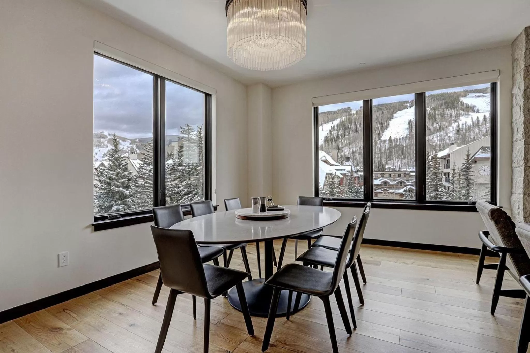 Dining area in The Arrabelle at Vail Square, a RockResort, by Vail Resorts