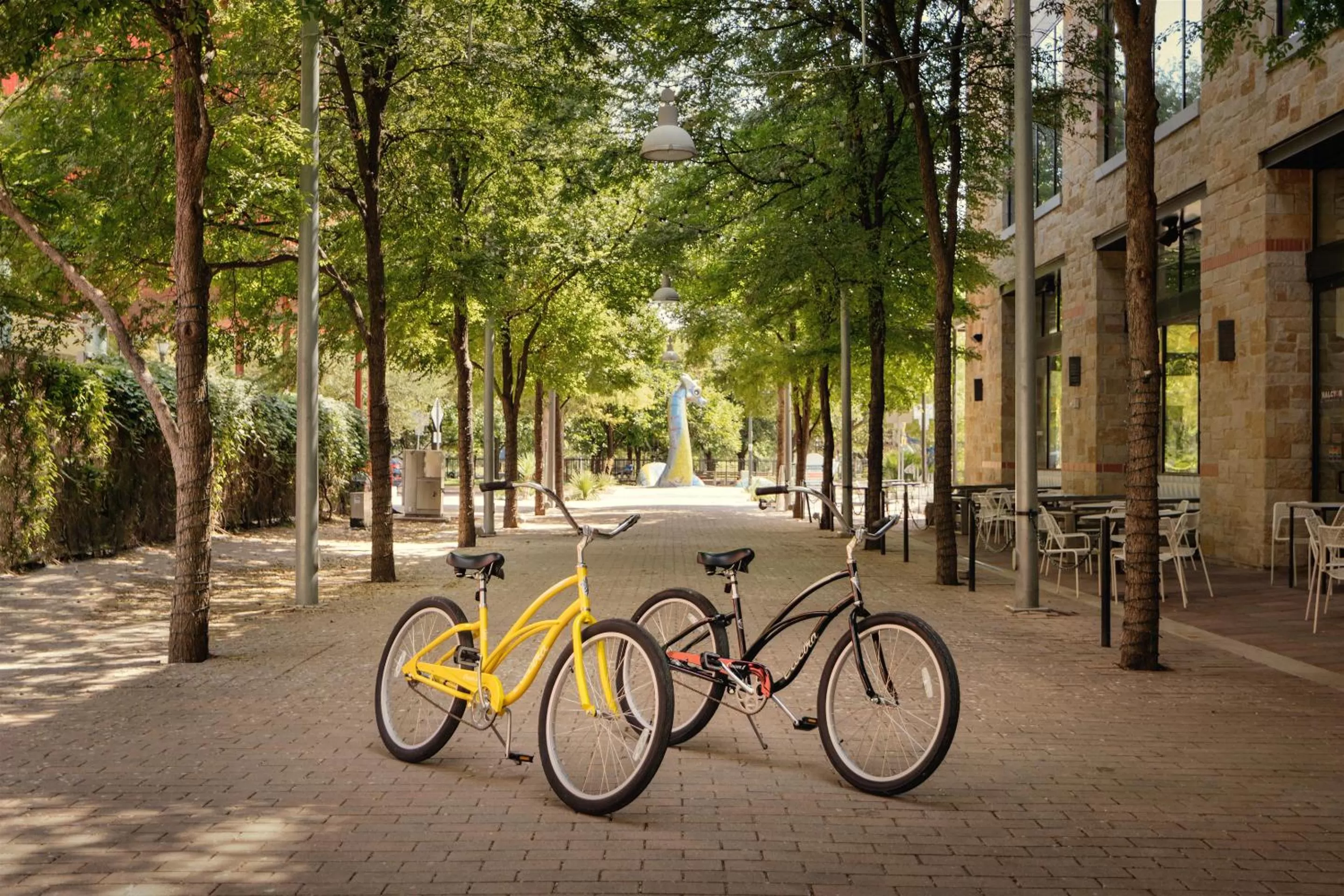 Cycling in Origin Austin, a Wyndham Hotel