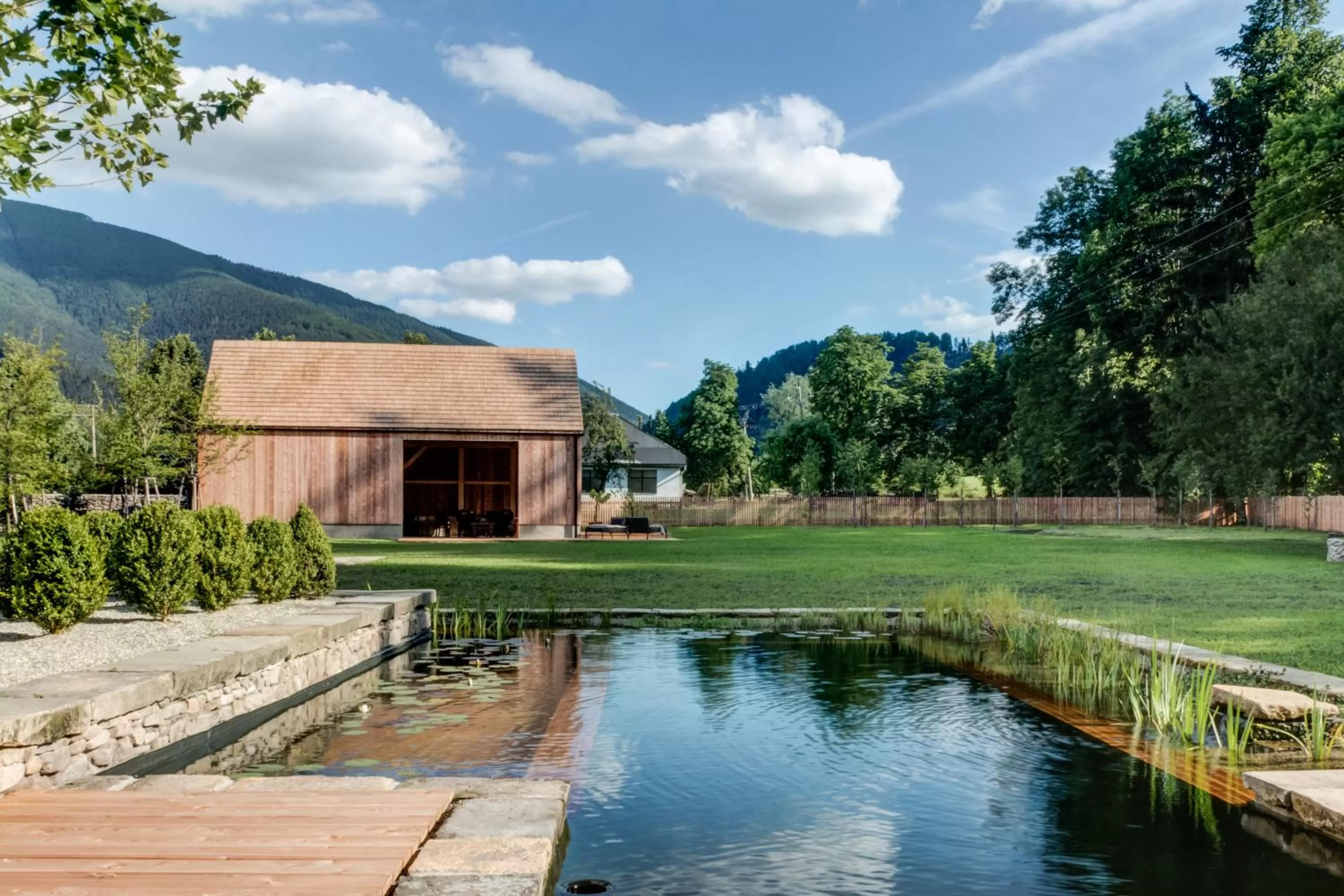 Summer, Swimming Pool in Boutique hotel Mezi plutky