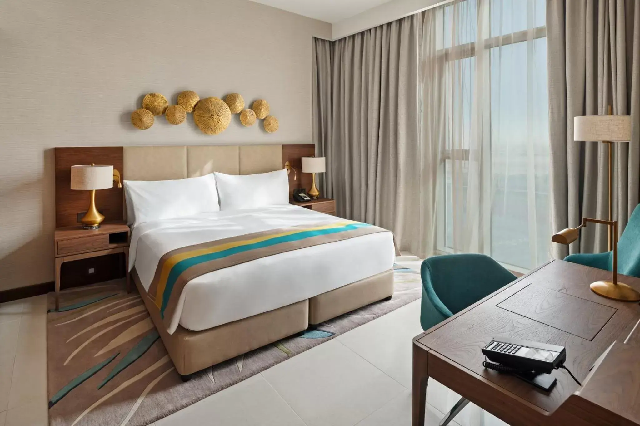 Standard King Room with City View - Includes 35% Off Spa, Free Shuttle Bus to DIP Metro, Ibn Battuta Mall, JBR Beach & Al Maktoum Airport (Advance Booking Required) in Holiday Inn Dubai Al-Maktoum Airport by IHG Standard King Room with City View - Includes 35% Off Spa, Free Shuttle Bus to DIP Metro, Ibn Battuta Mall, JBR Beach & Al Maktoum Airport (Advance Booking Required) in Holiday Inn Dubai Al-Maktoum Airport by IHG