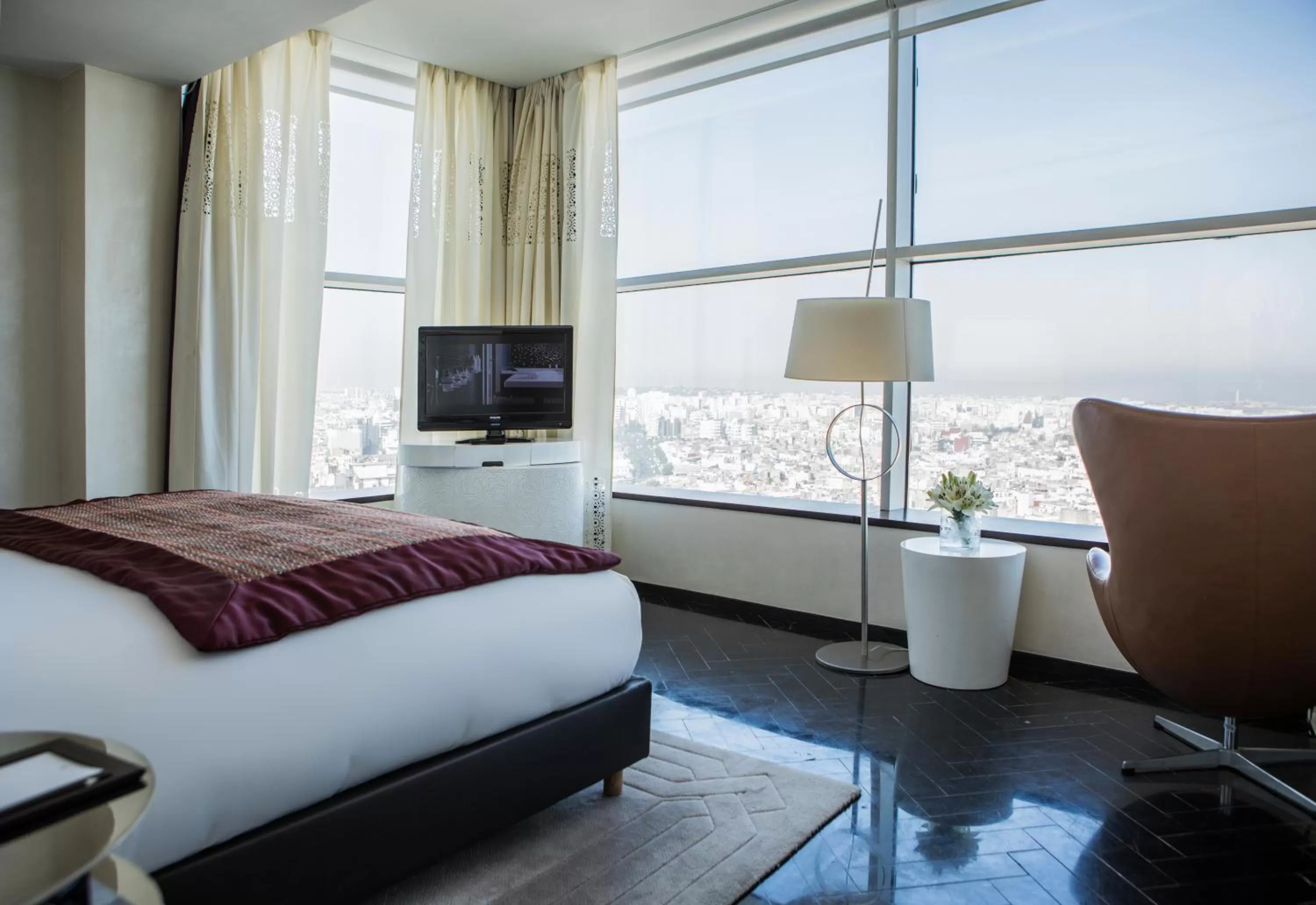 View (from property/room), Bed in Sofitel Casablanca Tour Blanche