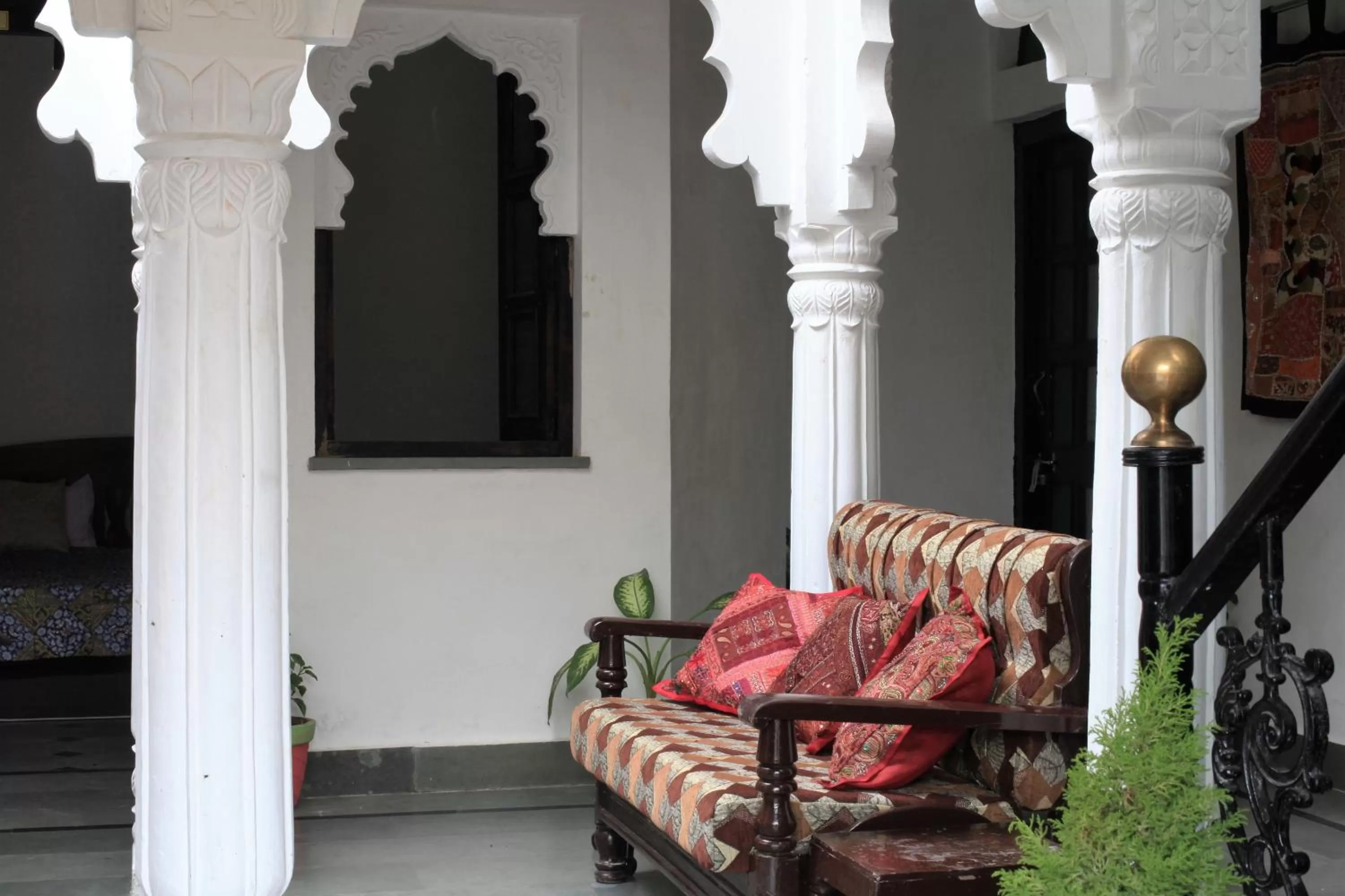 Decorative detail, Seating Area in Hotel Bundi House