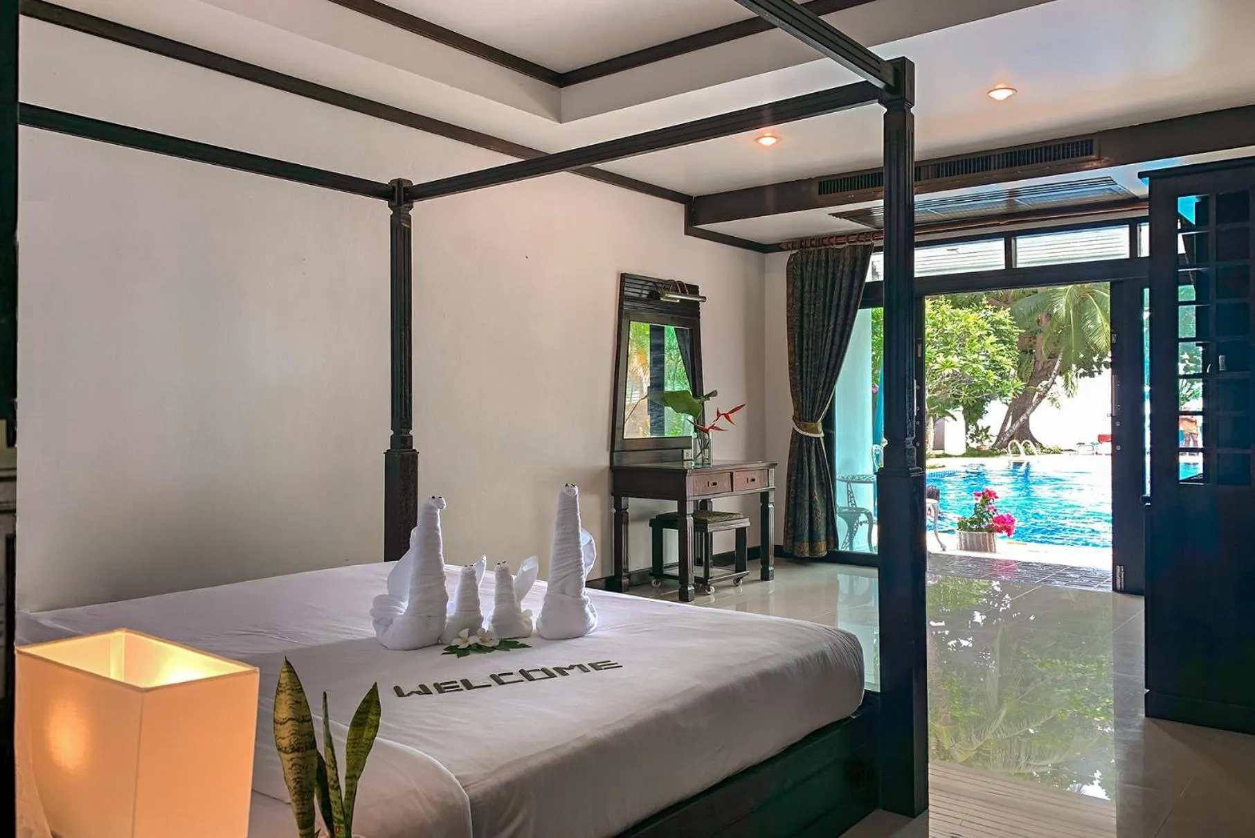 View (from property/room), Bed in Sand Sea Beach Resort