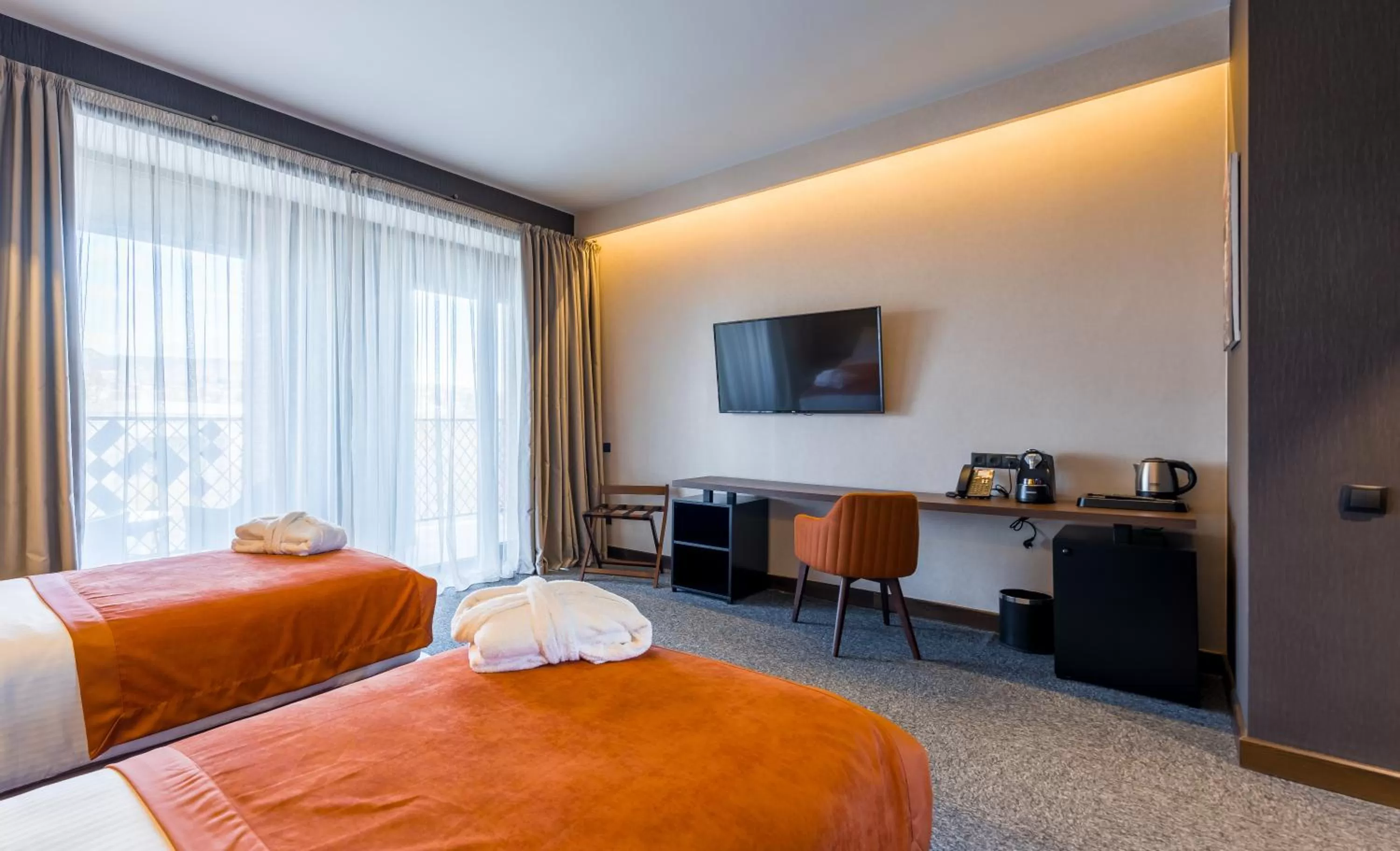 Coffee/tea facilities, Bed in Bridge Hotel