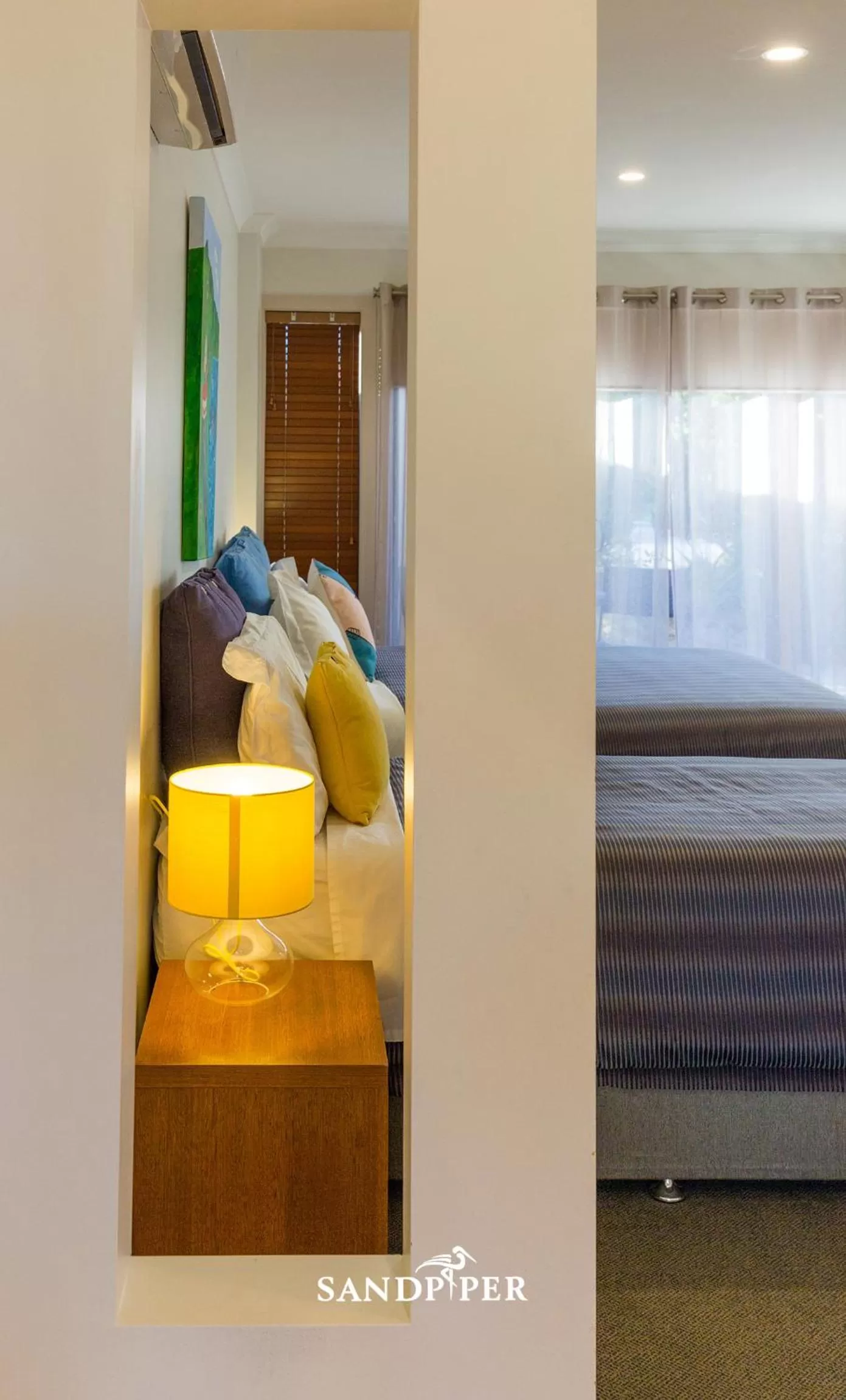 Decorative detail, Bed in Sandpiper Motel Apollo Bay