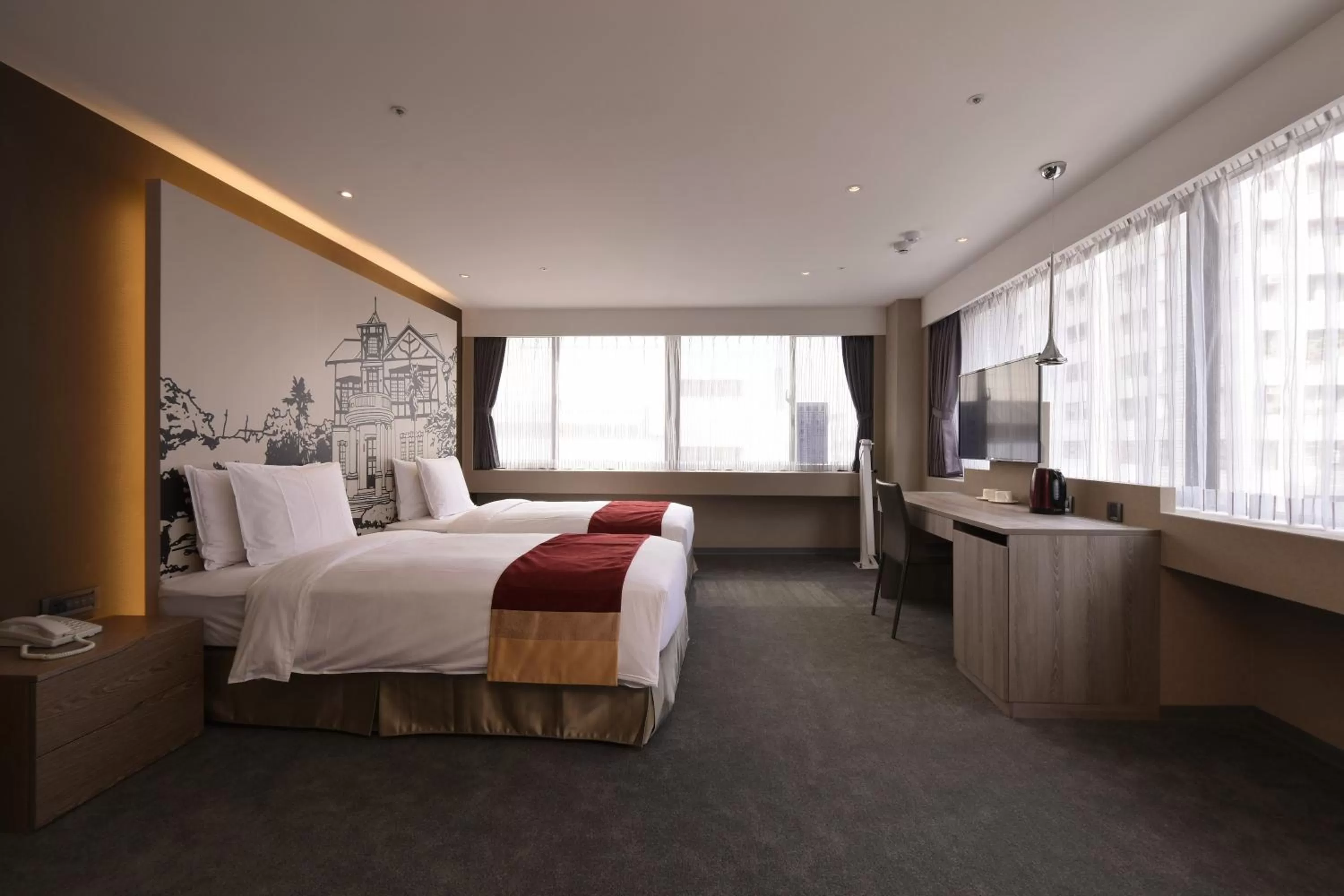 Photo of the whole room, Bed in Green World ZhongXiao