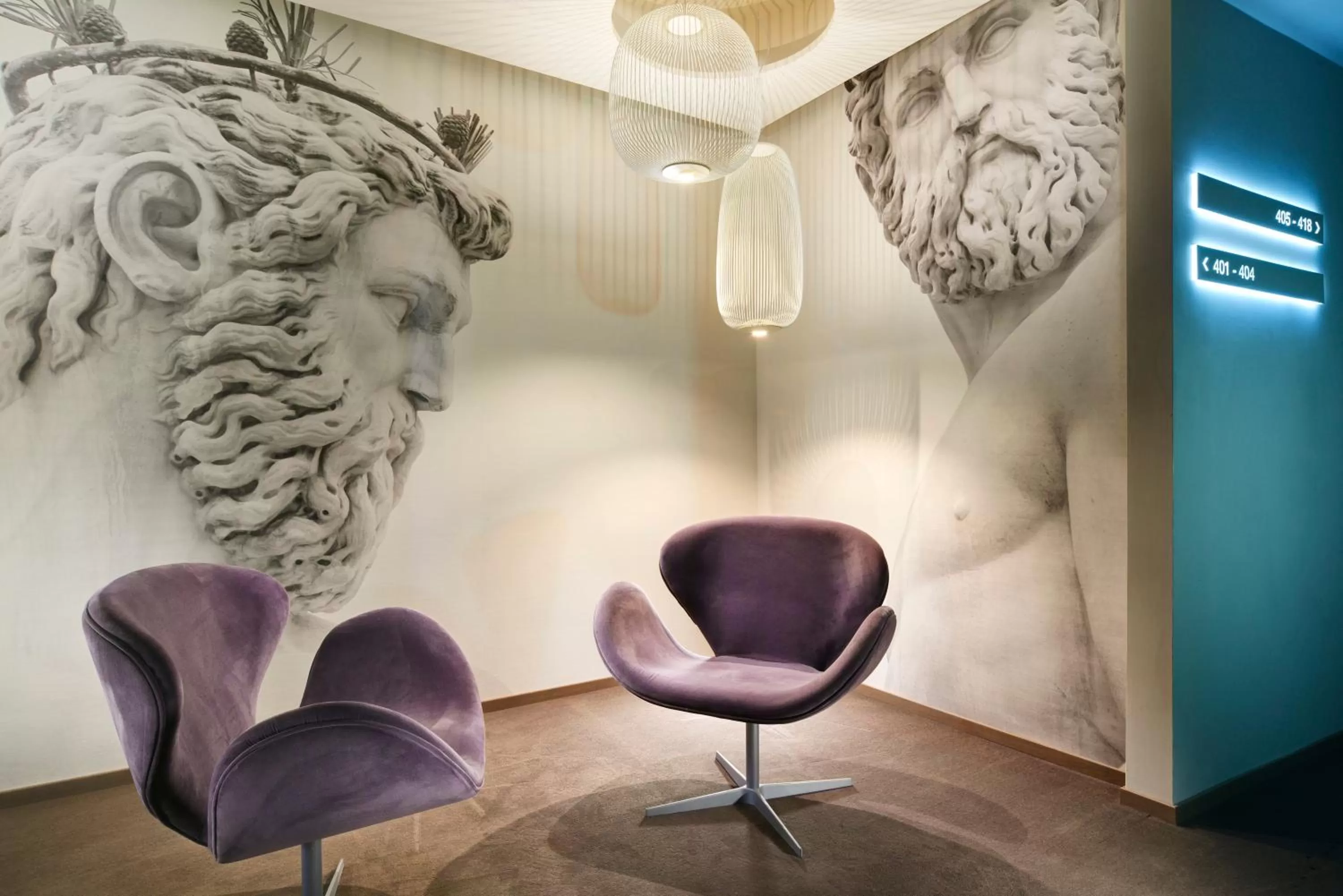 Decorative detail in Hotel Glance In Florence