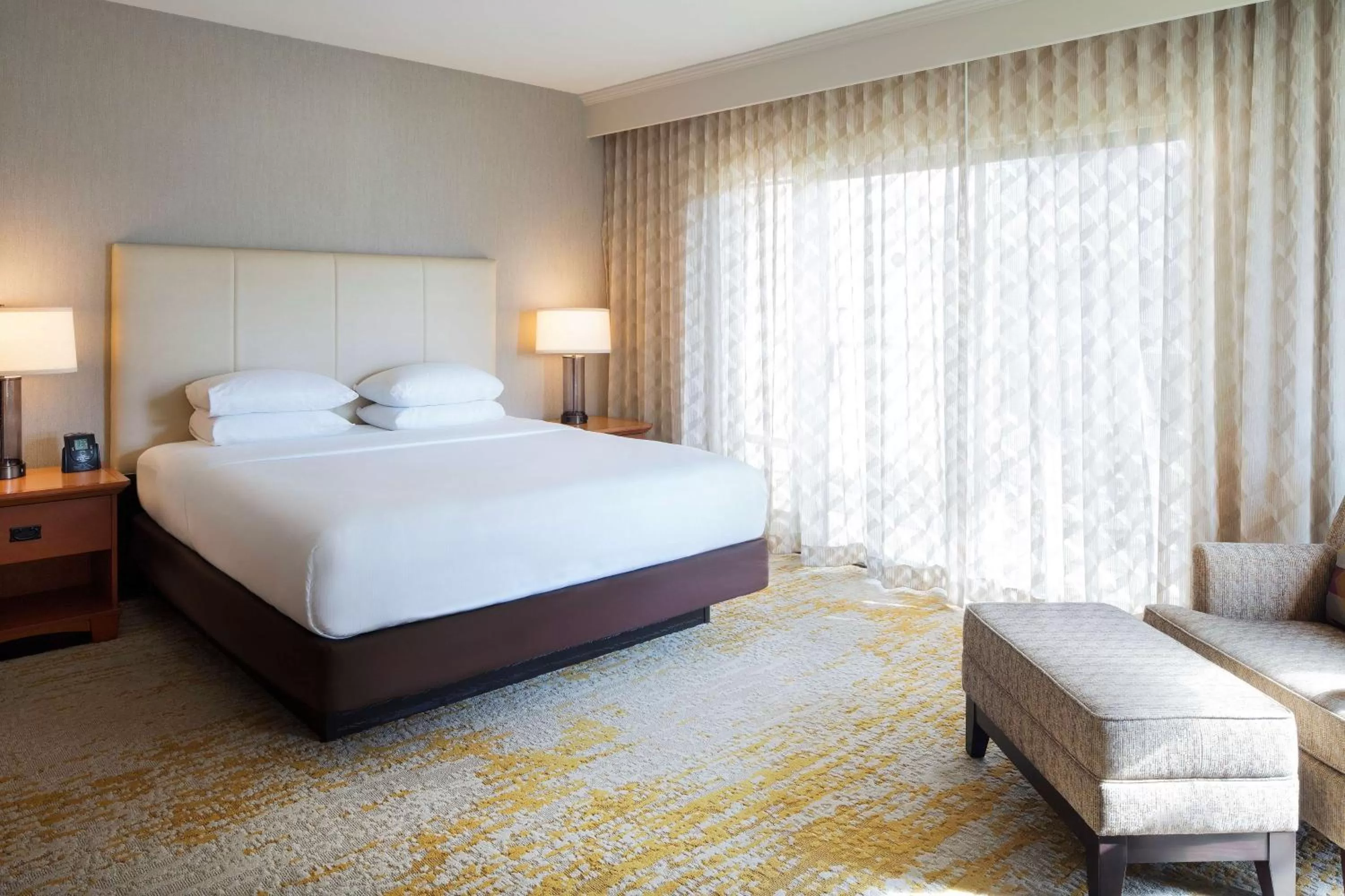 Bed in DoubleTree by Hilton Ontario Airport