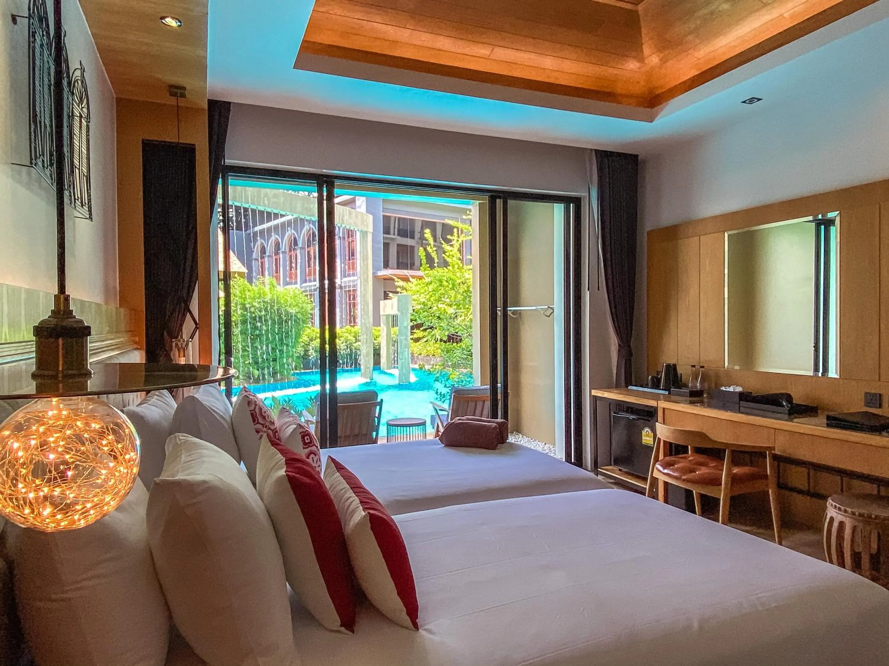View (from property/room), Bed in Aurico Kata Resort & Spa - SHA Extra Plus