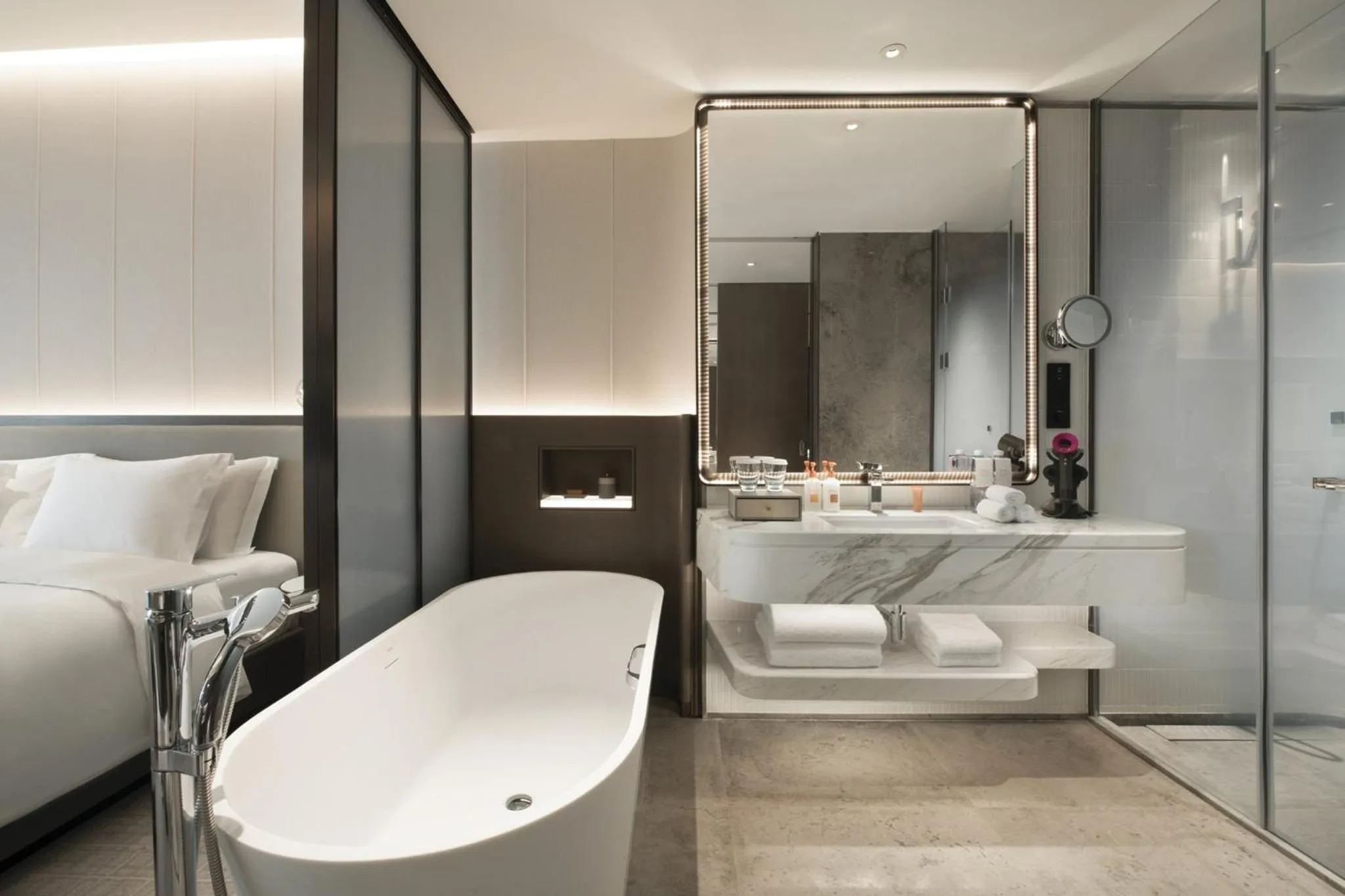 Bathroom in Crowne Plaza Wuhan Optics Valley by IHG