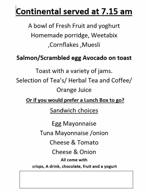 Breakfast in Craig Eithin B & B