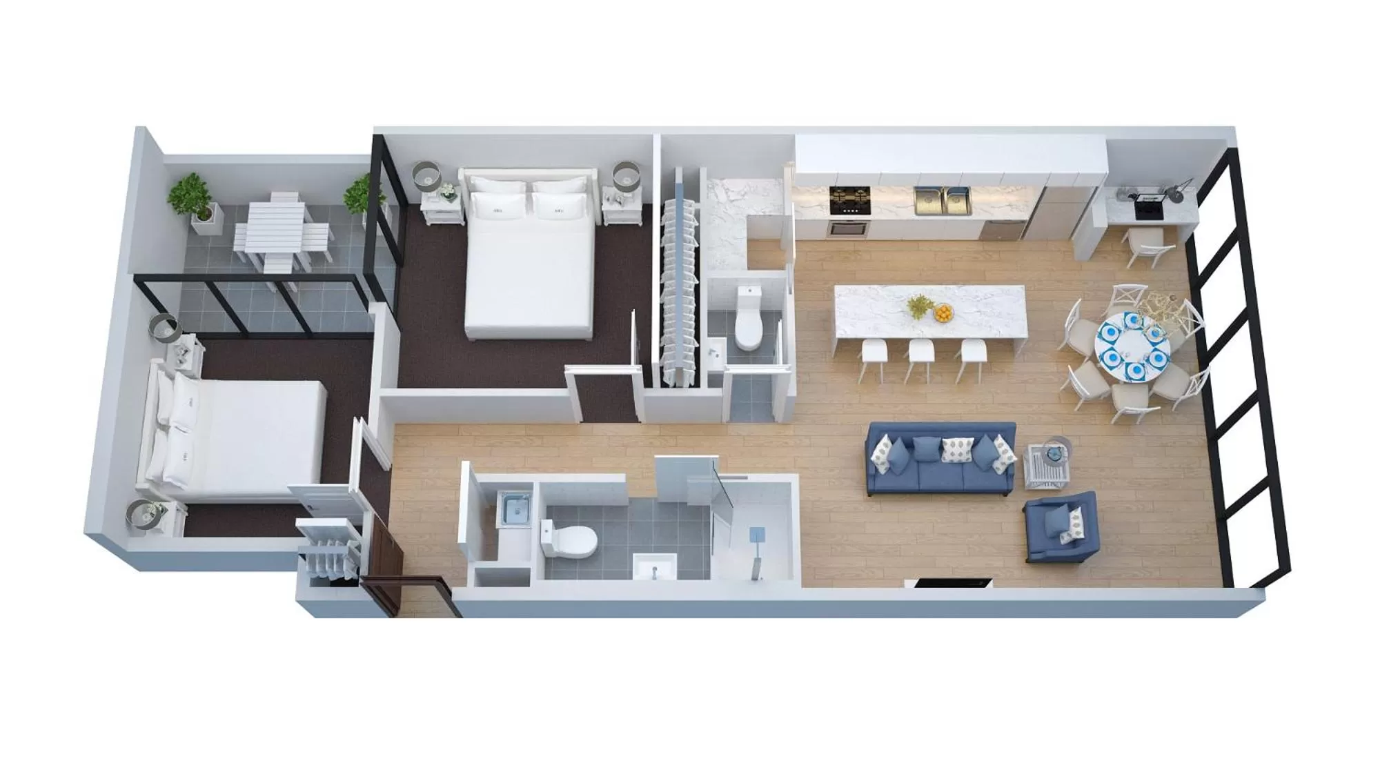 Floor plan in The Hamptons Apartments - Port Melbourne