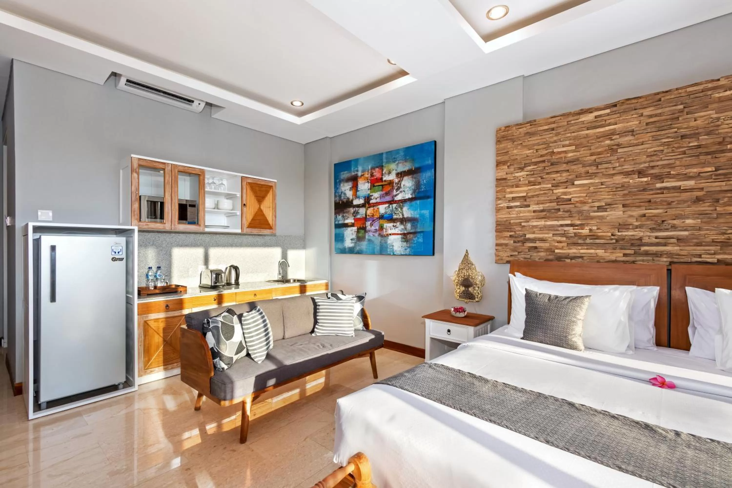 Seating area, Bed in Wadari Retreat Villa Ubud