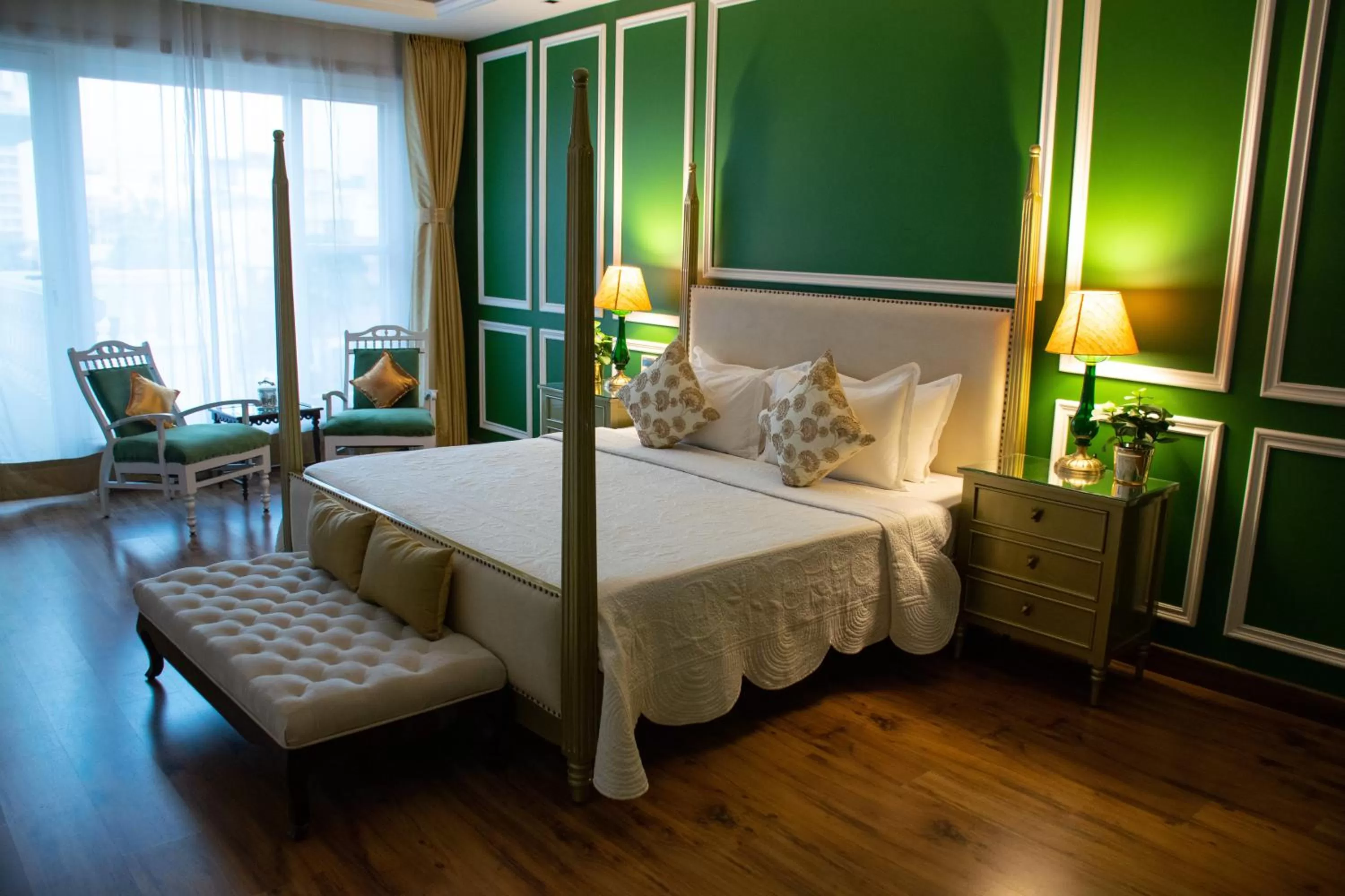 Bed in Dileep Kothi - A Royal Boutique Luxury Suites in Jaipur