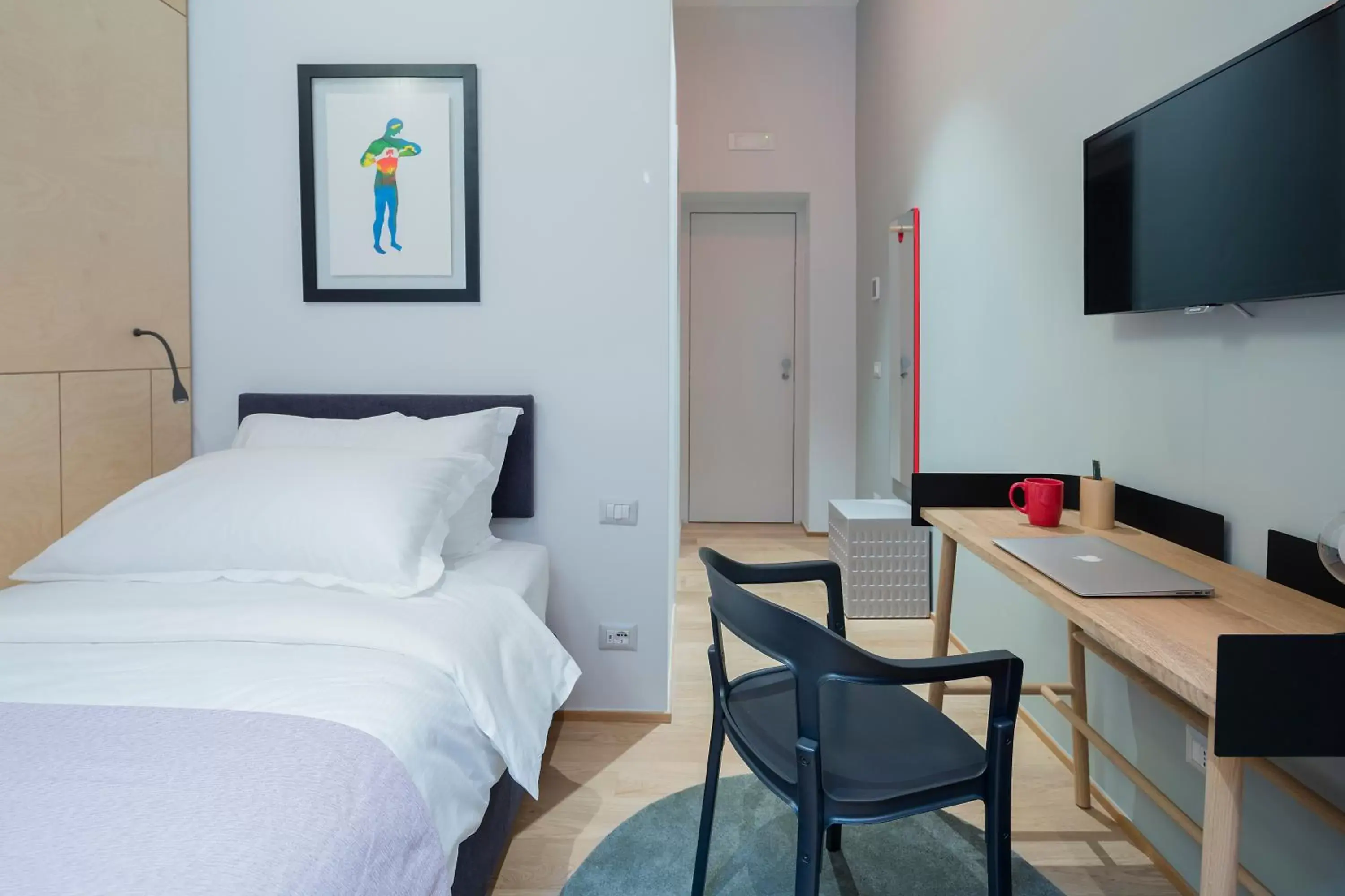 Single Room in The Radical Hotel Roma Single Room in The Radical Hotel Roma