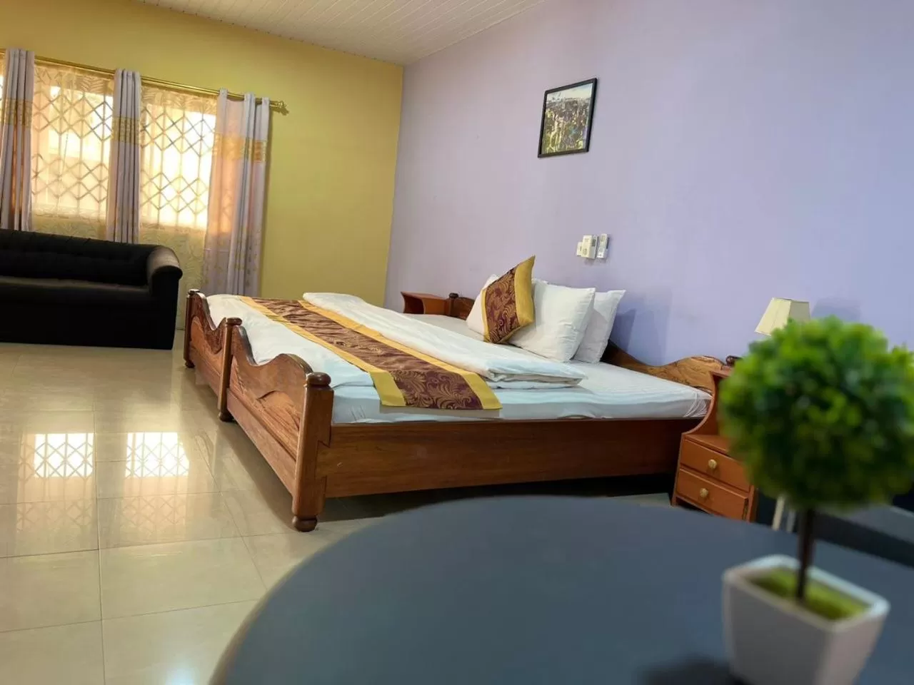 Bed in Hans Cottage Botel