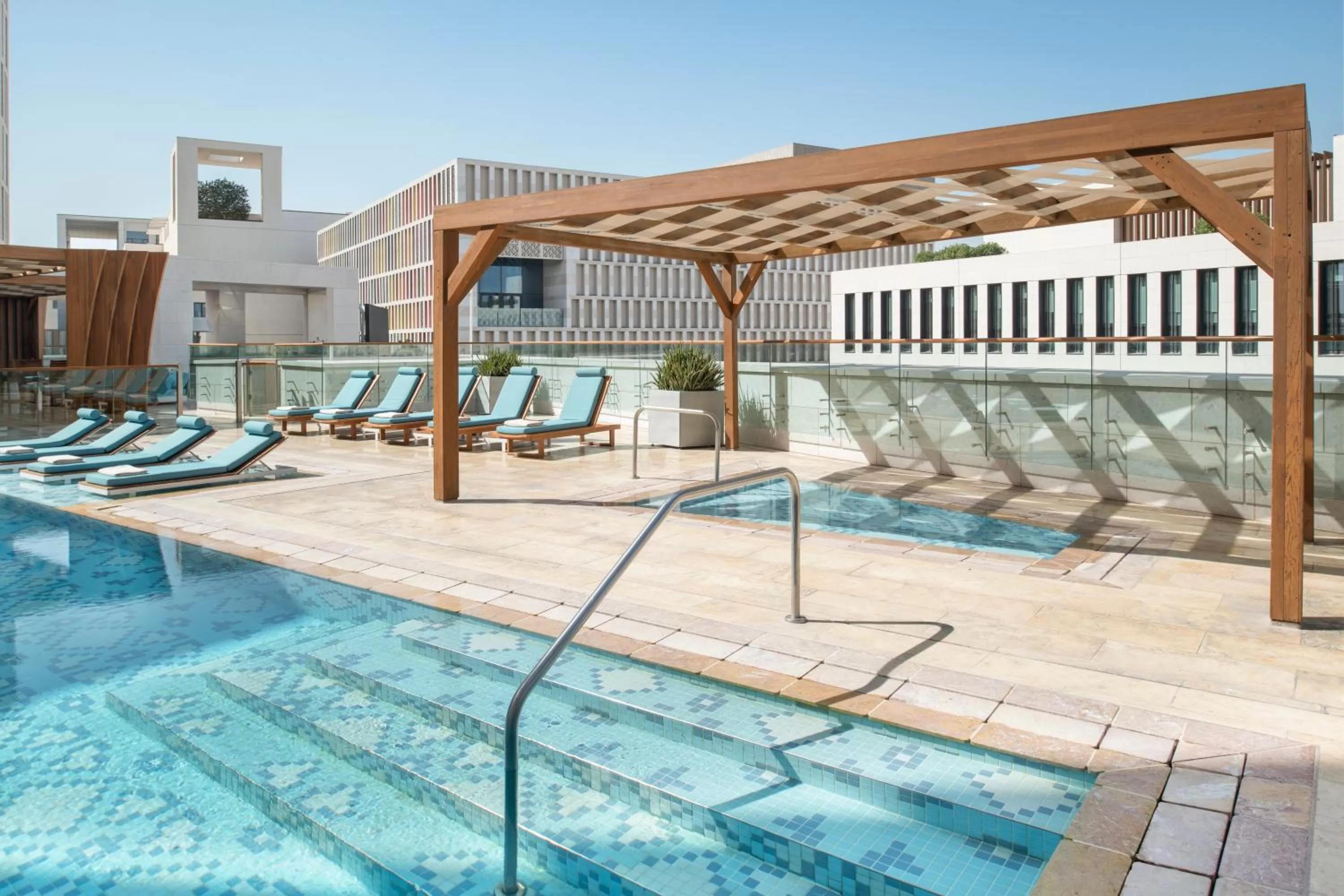 Swimming pool in Alwadi Hotel Doha - MGallery Collection