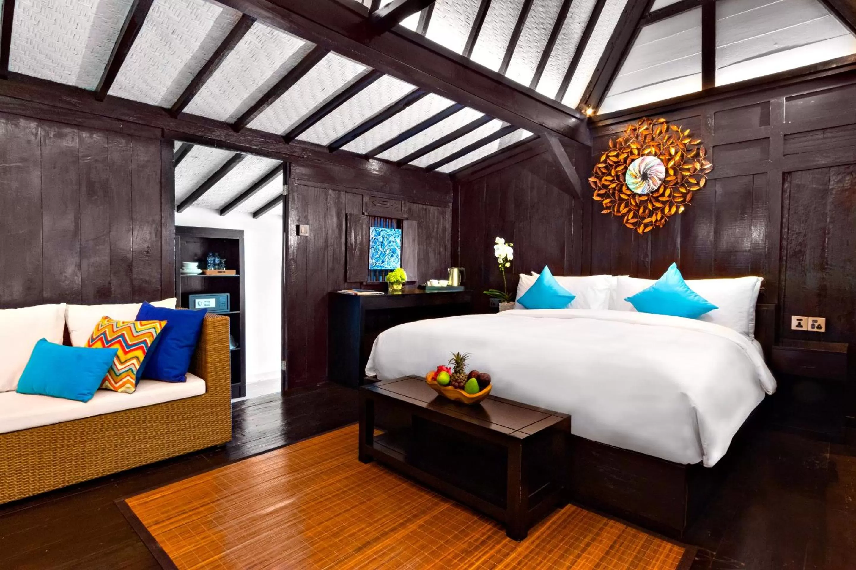 Living room, Bed in Canvas Escape Resort