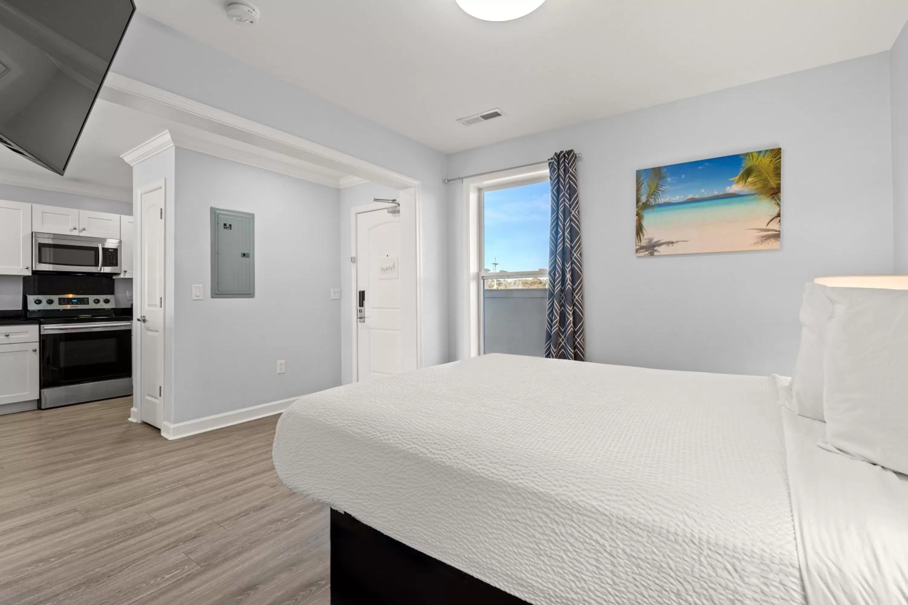 Bed in Ocean Escape Condos