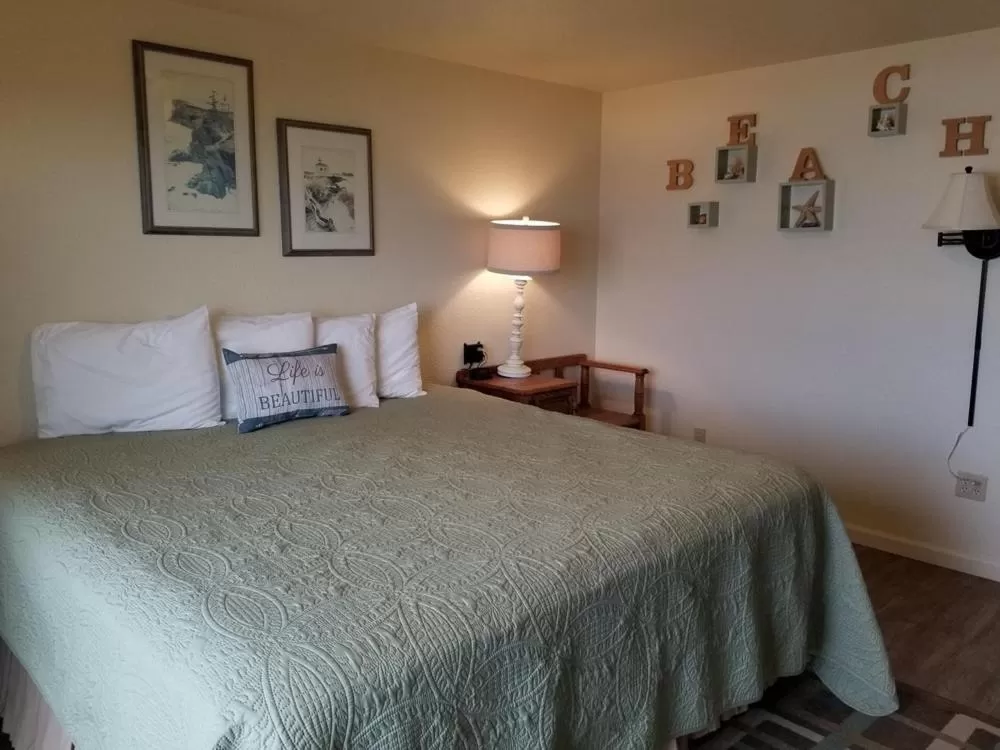 Bed in Silver Surf Motel