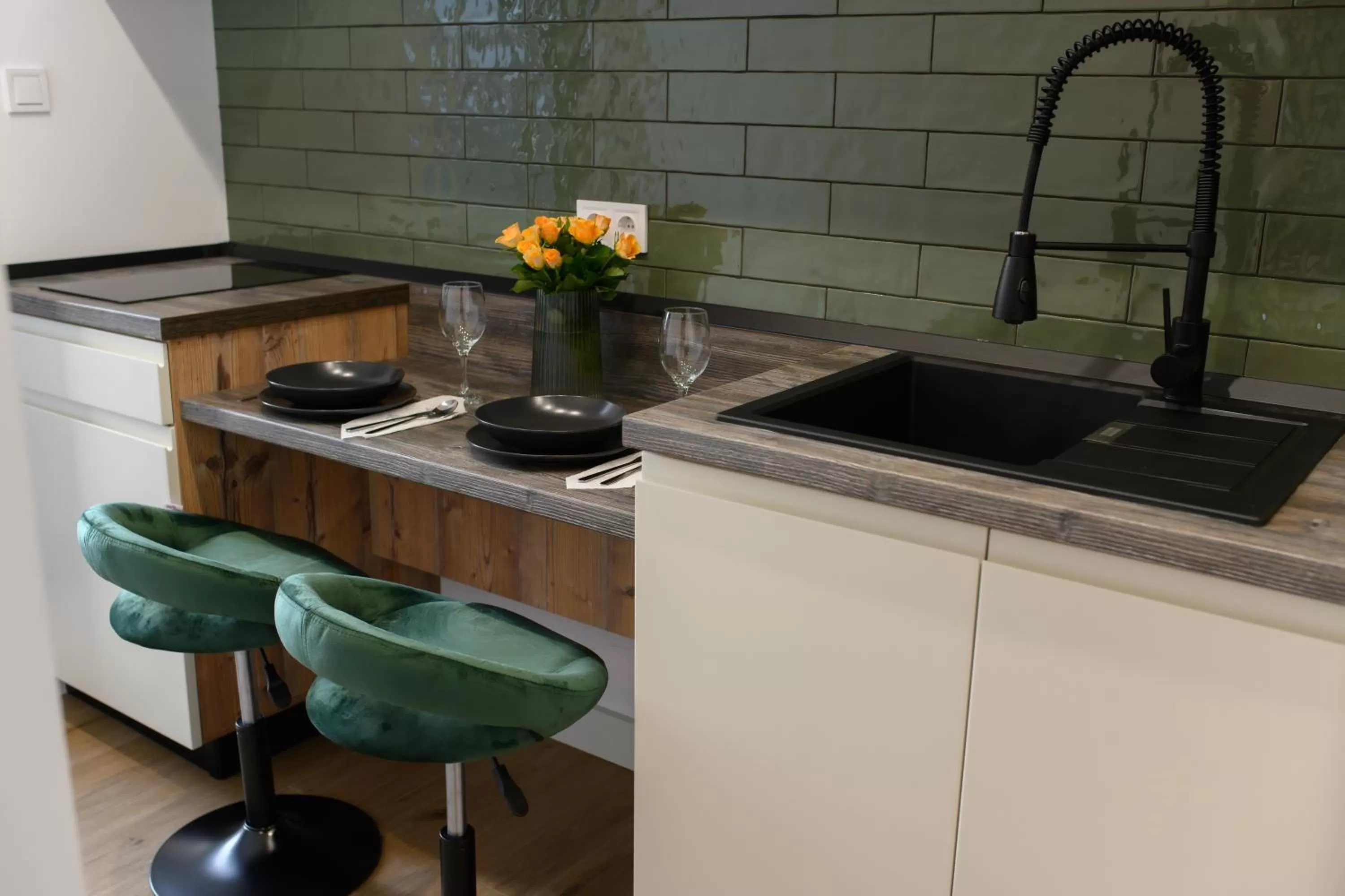 Kitchen or kitchenette in Hotel Vila Discret