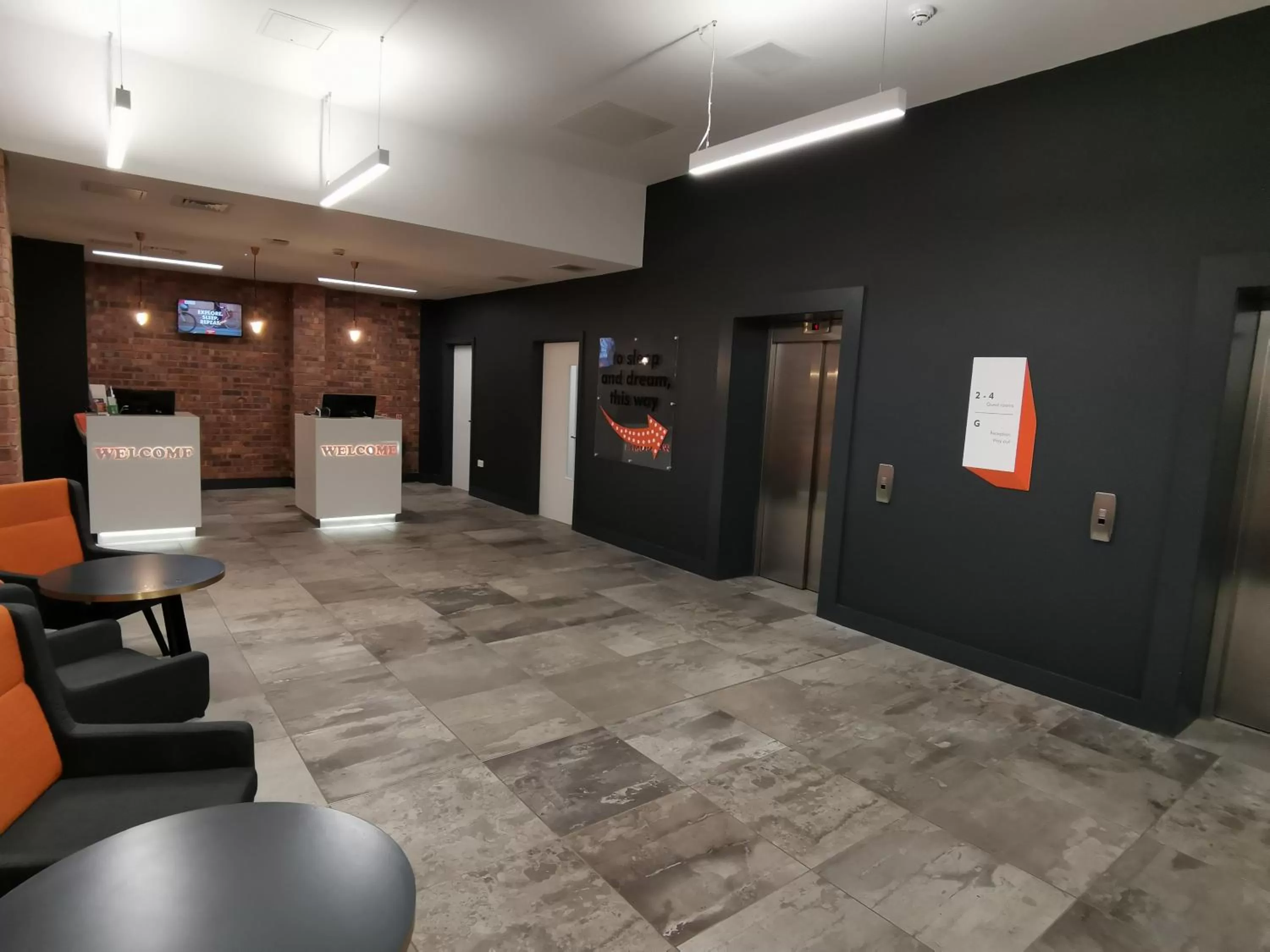 Lobby or reception in easyHotel Sheffield