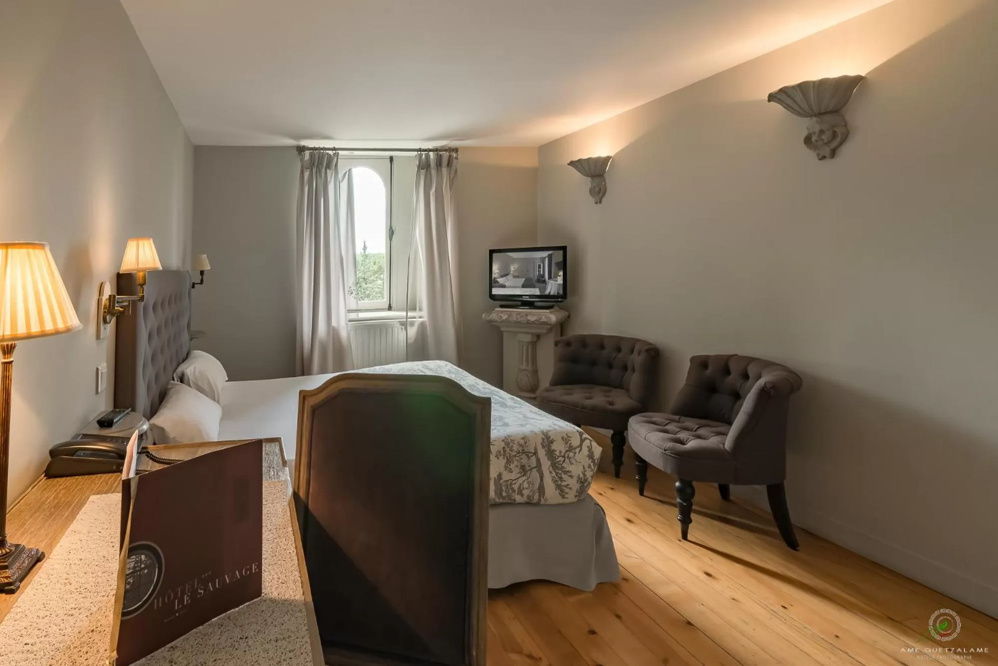 Bedroom, Bed in Hôtel Restaurant Spa Le Sauvage