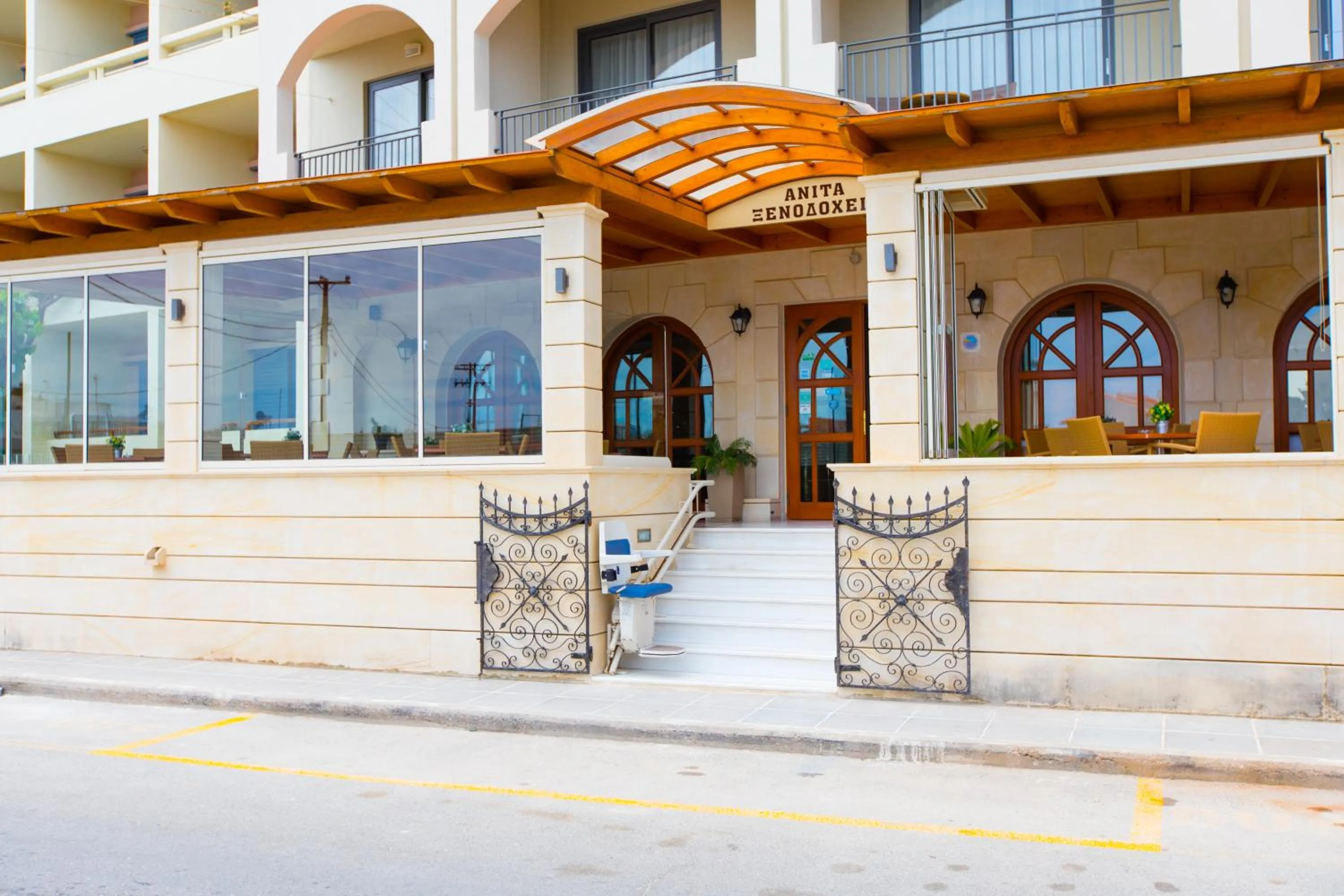 Facade/entrance in Anita Beach Hotel- Adults Only