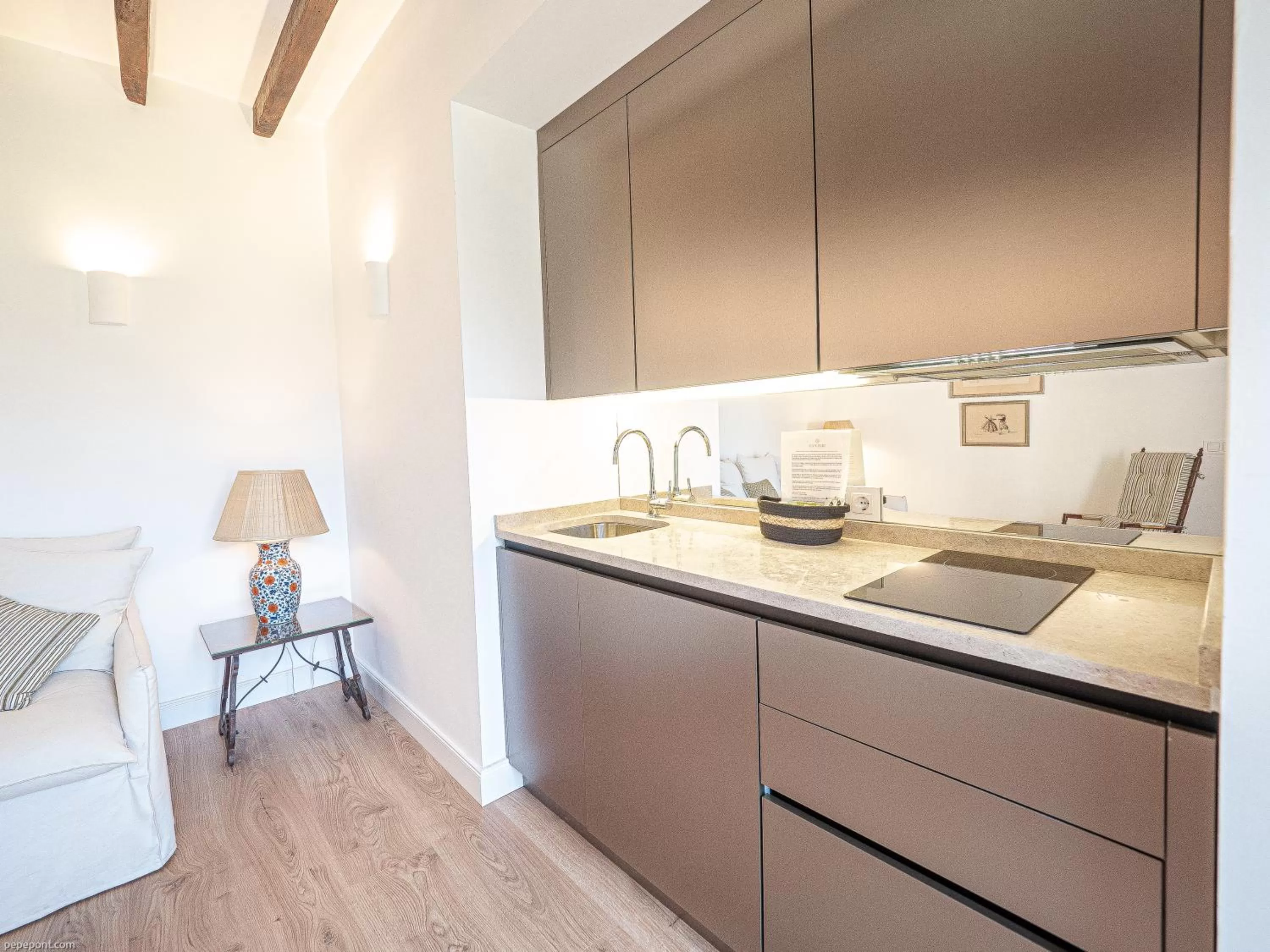 Kitchen or kitchenette in Ca'n Puig de Sòller