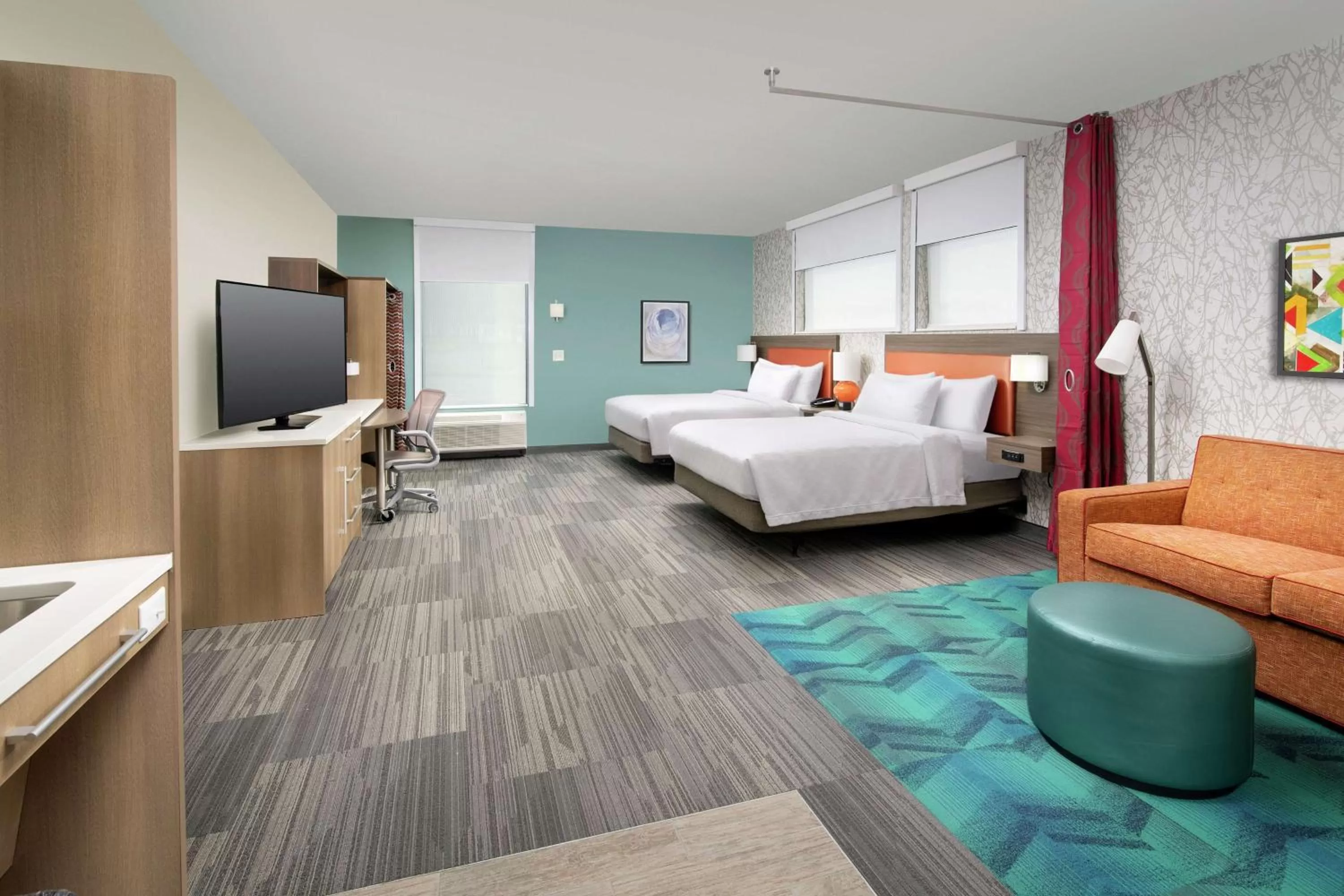 Queen Suite with Two Queen Beds - Mobility/Hearing Accessible - Non-Smoking in Home2 Suites By Hilton Edison