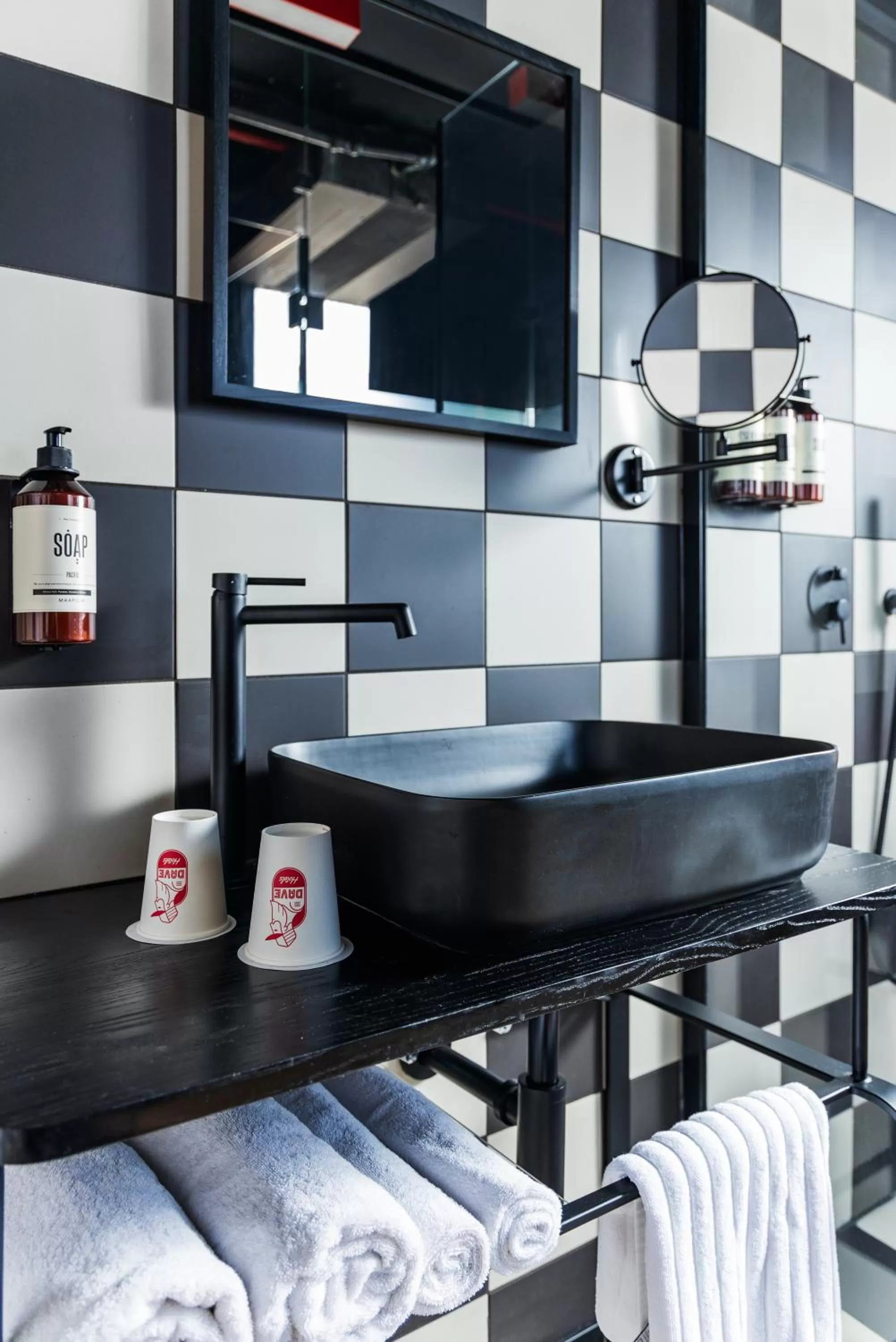 Bathroom in Dave Downtown, a member of Brown Hotels