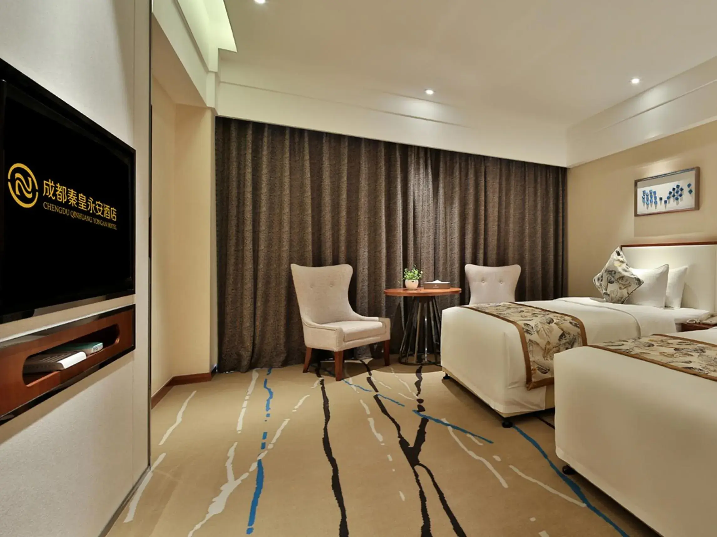 Deluxe Twin Room in Qin Huang Yong An Hotel Deluxe Twin Room in Qin Huang Yong An Hotel