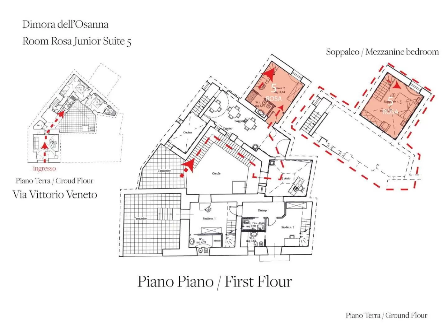 Floor plan in Dimora Dell'Osanna