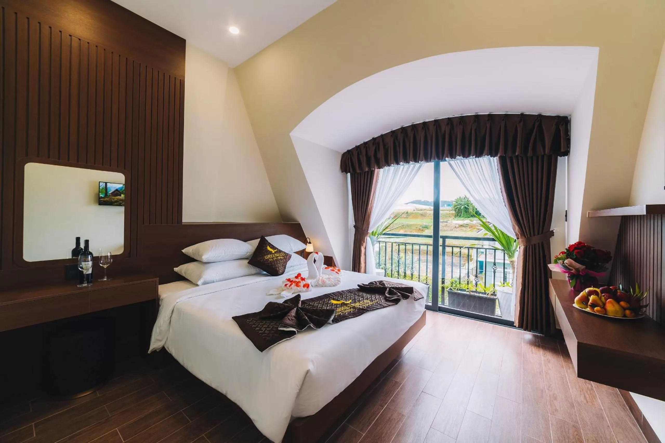 Bedroom, Bed in GREENECO DA LAT HOTEL - Khách sạn Green Eco Đà Lạt