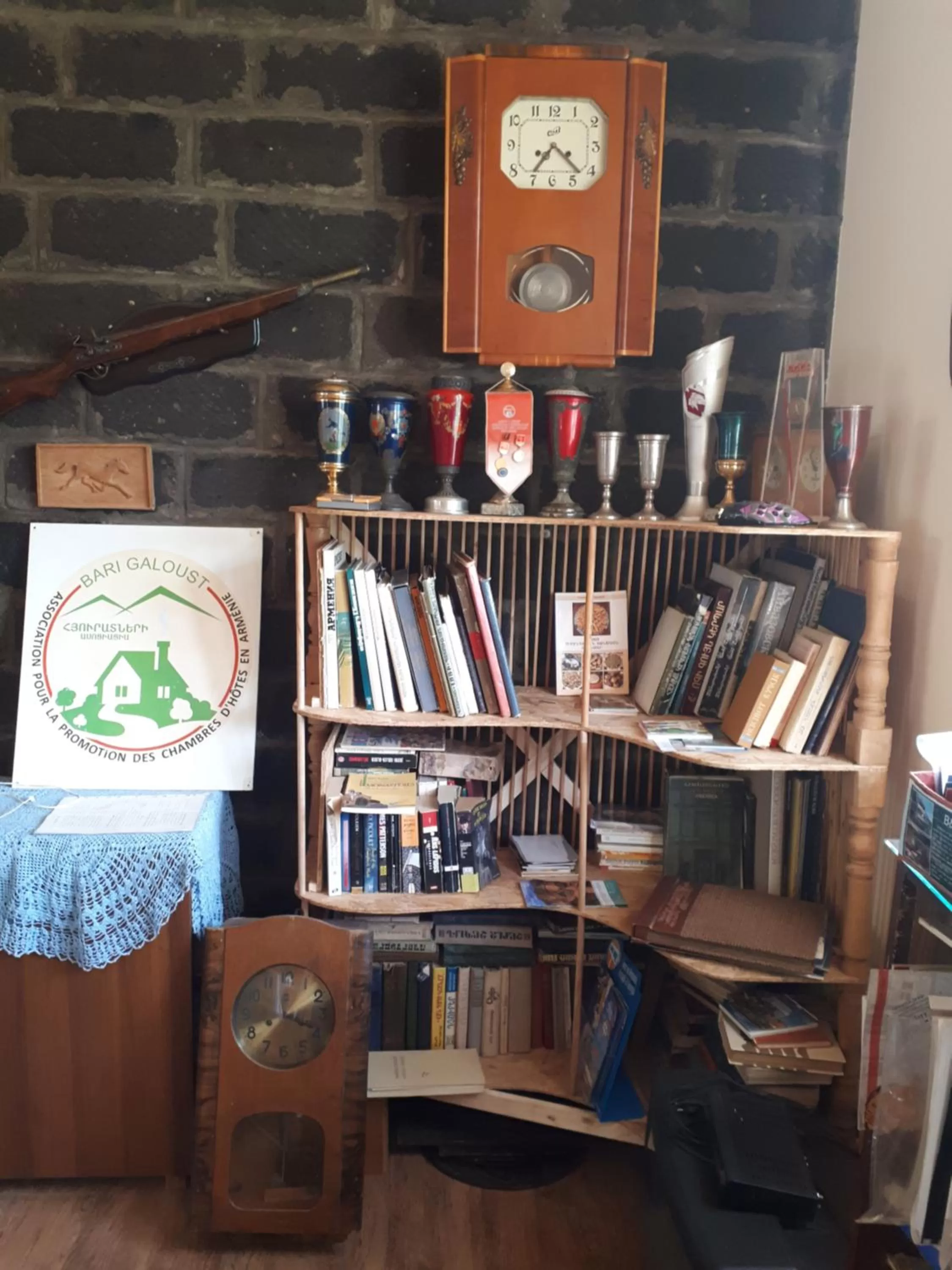 Library in IRIS B&B in DEBED CANYON