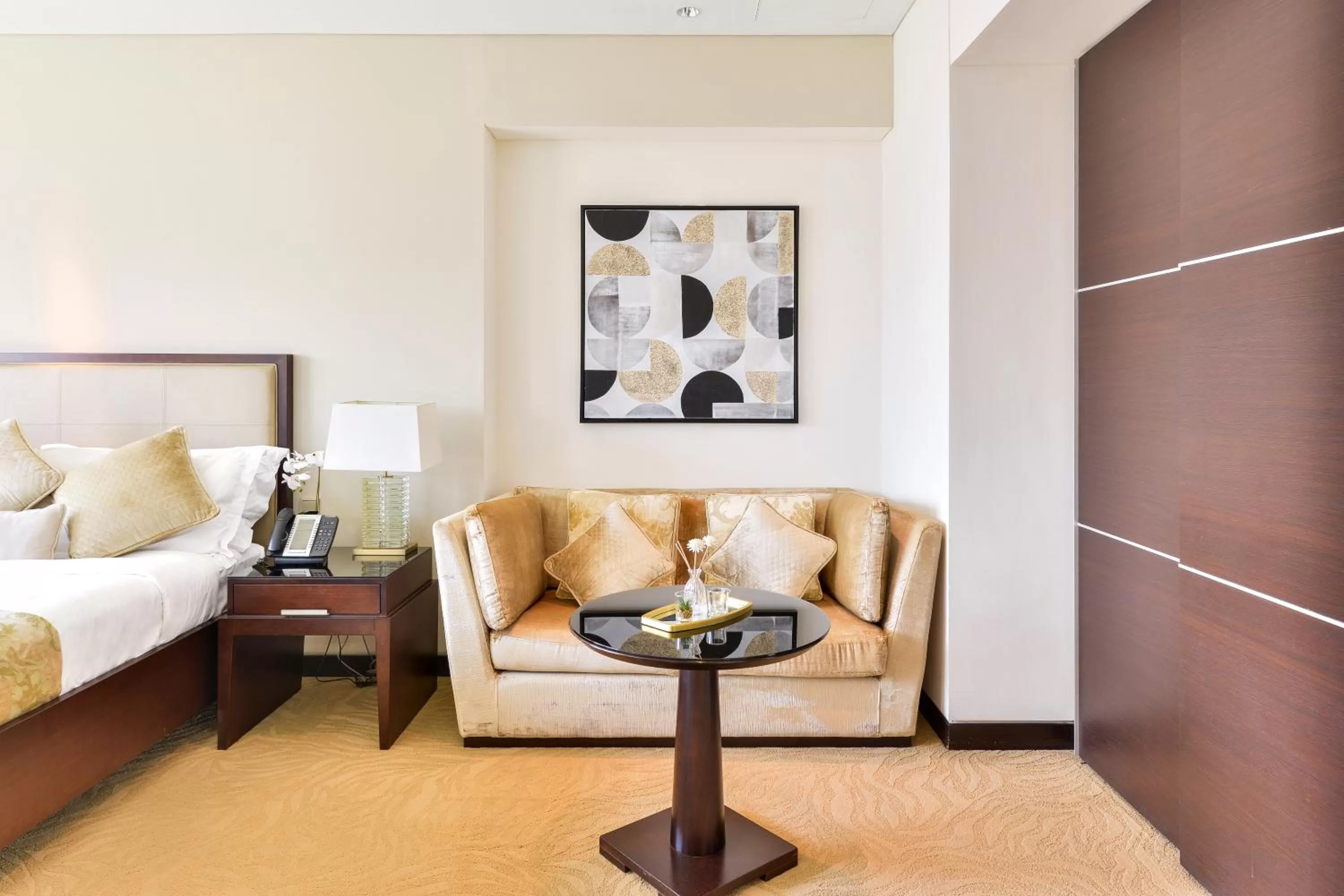 Seating area in Emaar Residences Dubai Marina by Qstay - formerly Address Dubai Marina