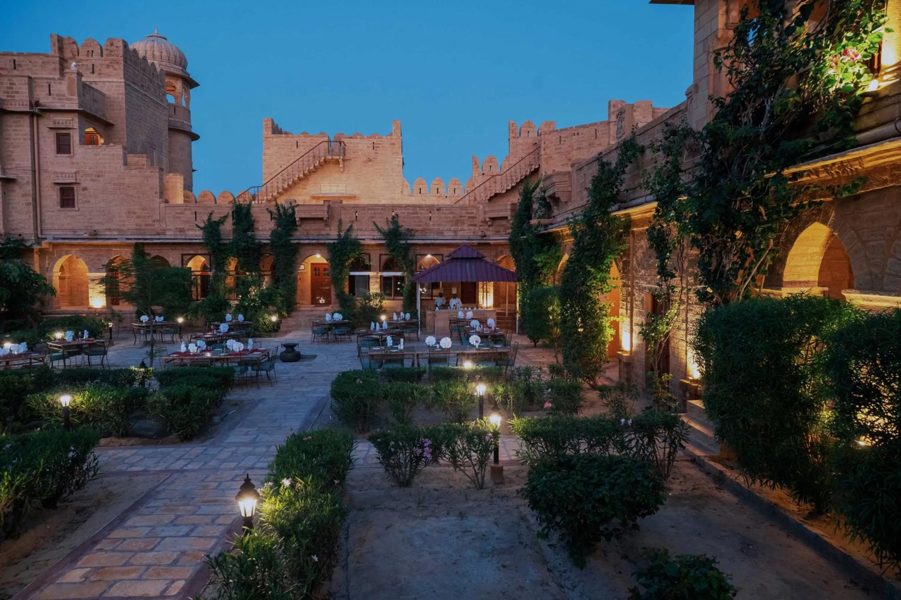 Dining area in WelcomHeritage Mohangarh Fort
