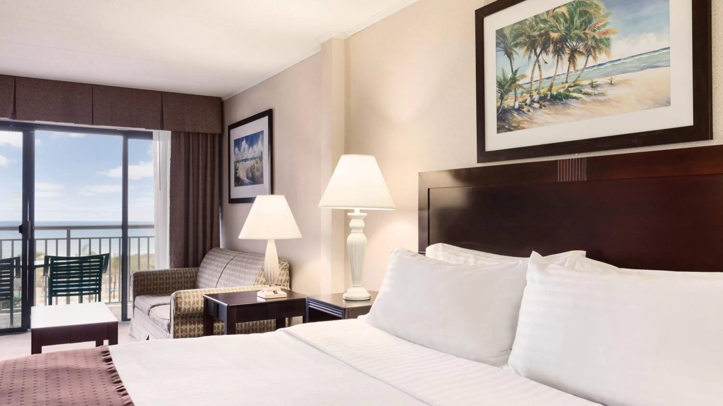 King Bed Hearing and Wheelchair Accessible with Roll in Shower Eastern Oceanfront in Holiday Inn Ocean City by IHG