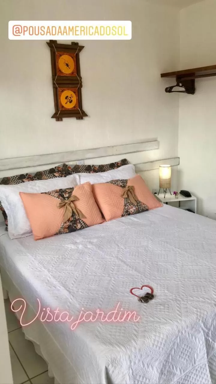 Bed in Pousada America do Sol