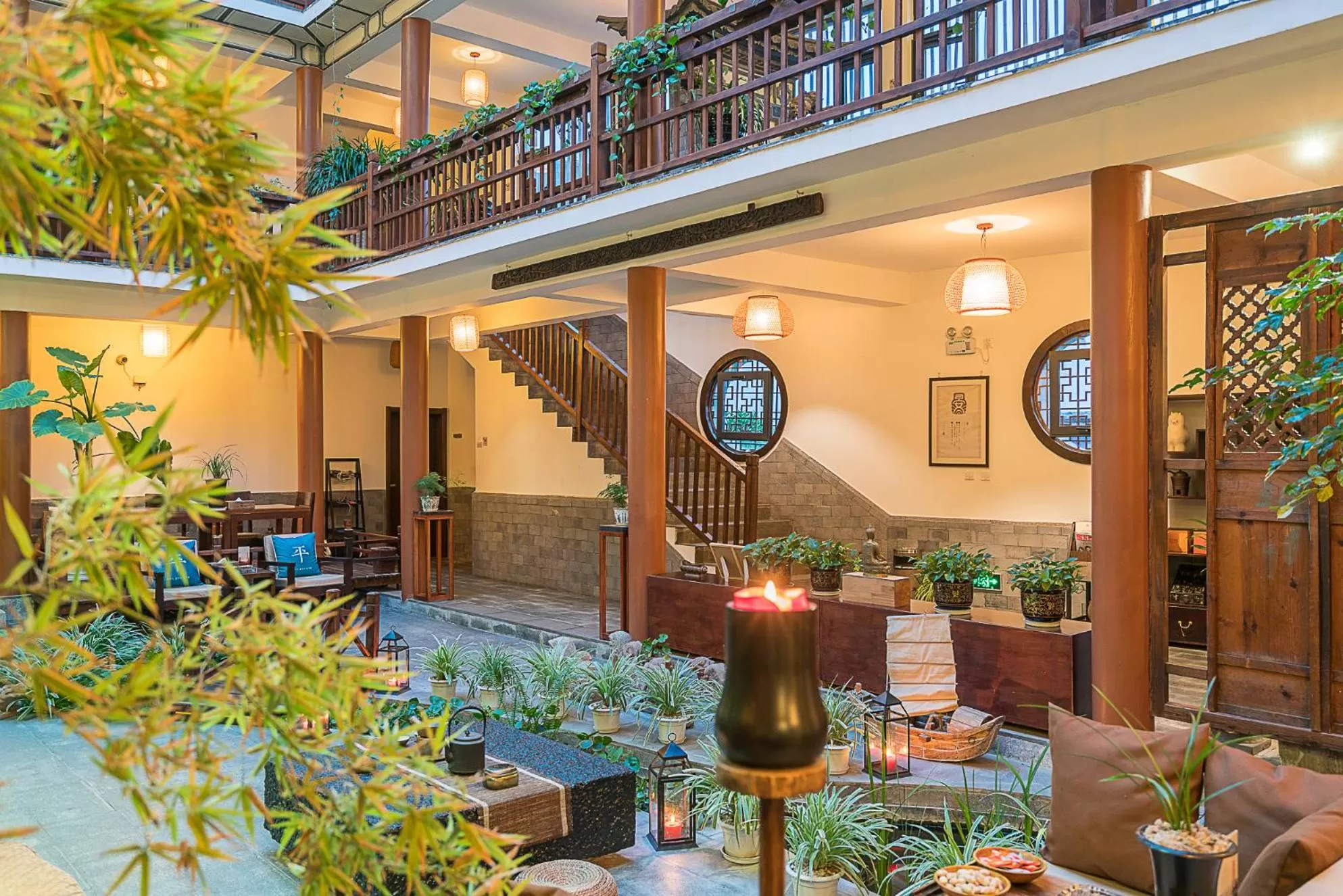 Decorative detail in Dali Yanyuan Mountain Retreat