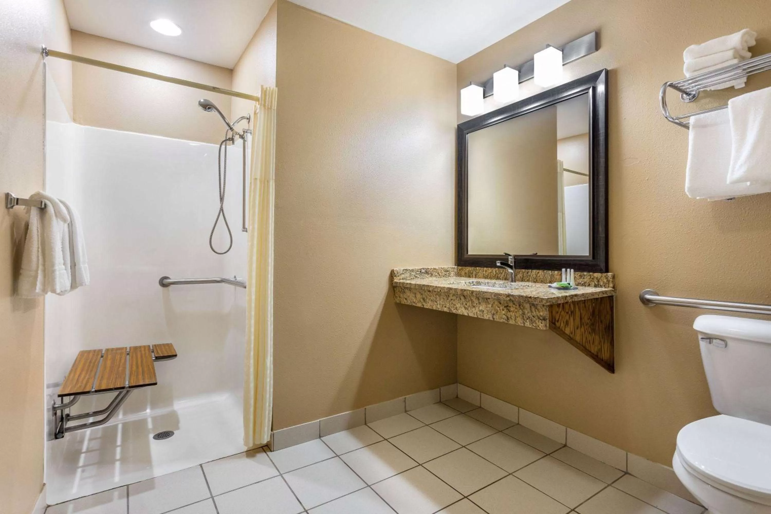Shower in AmericInn by Wyndham Boscobel