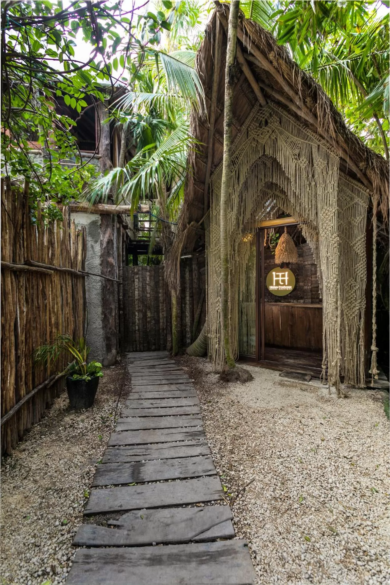 Facade/entrance in Hidden Treehouse Tulum Eco-Hotel