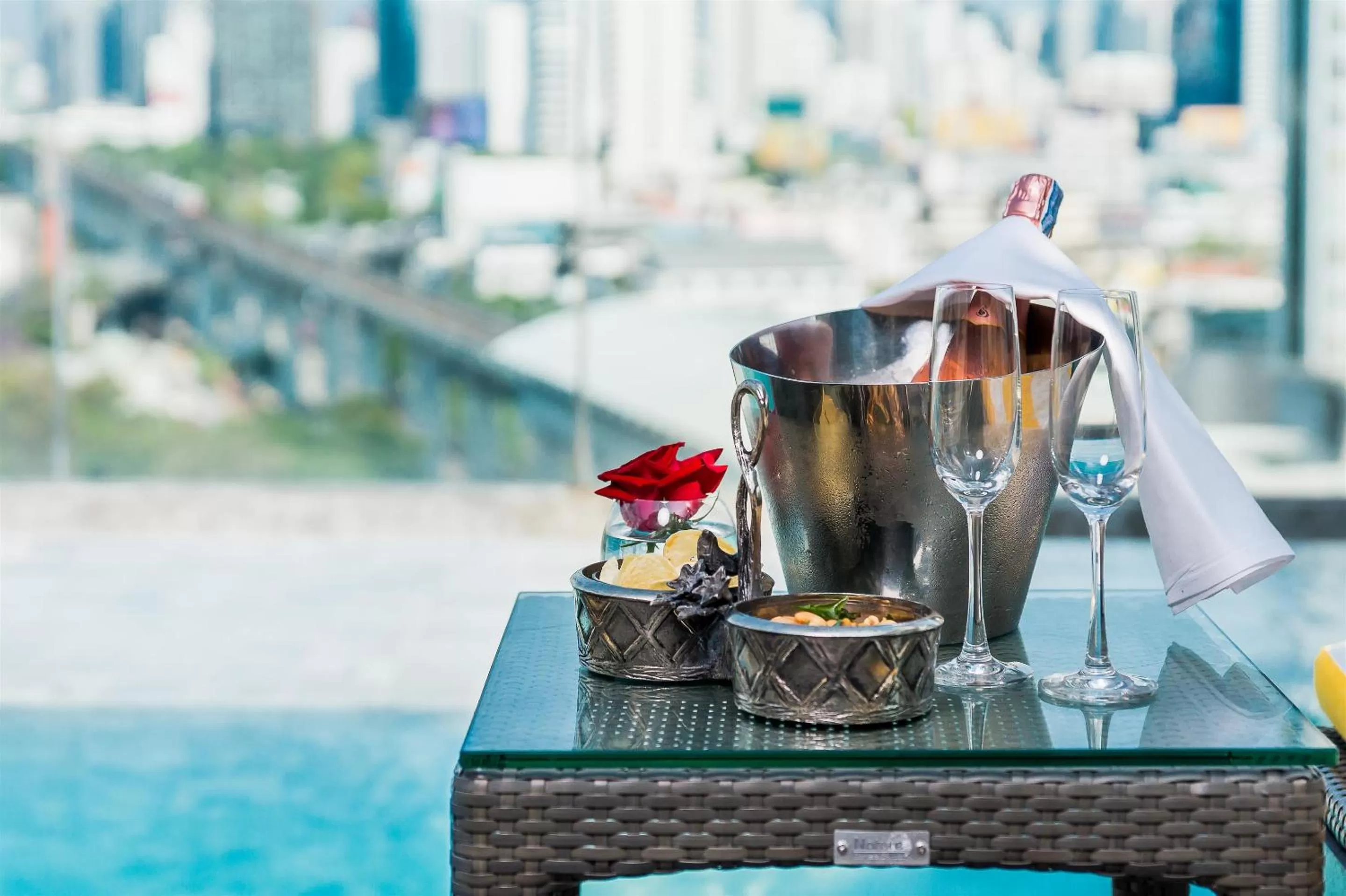 Pool view in Akara Hotel